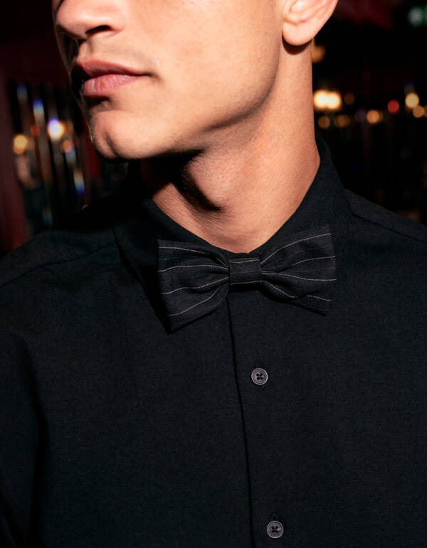 Pinstripe Vlinderstrtik Zwart SHOEBY ACCESSOIRES