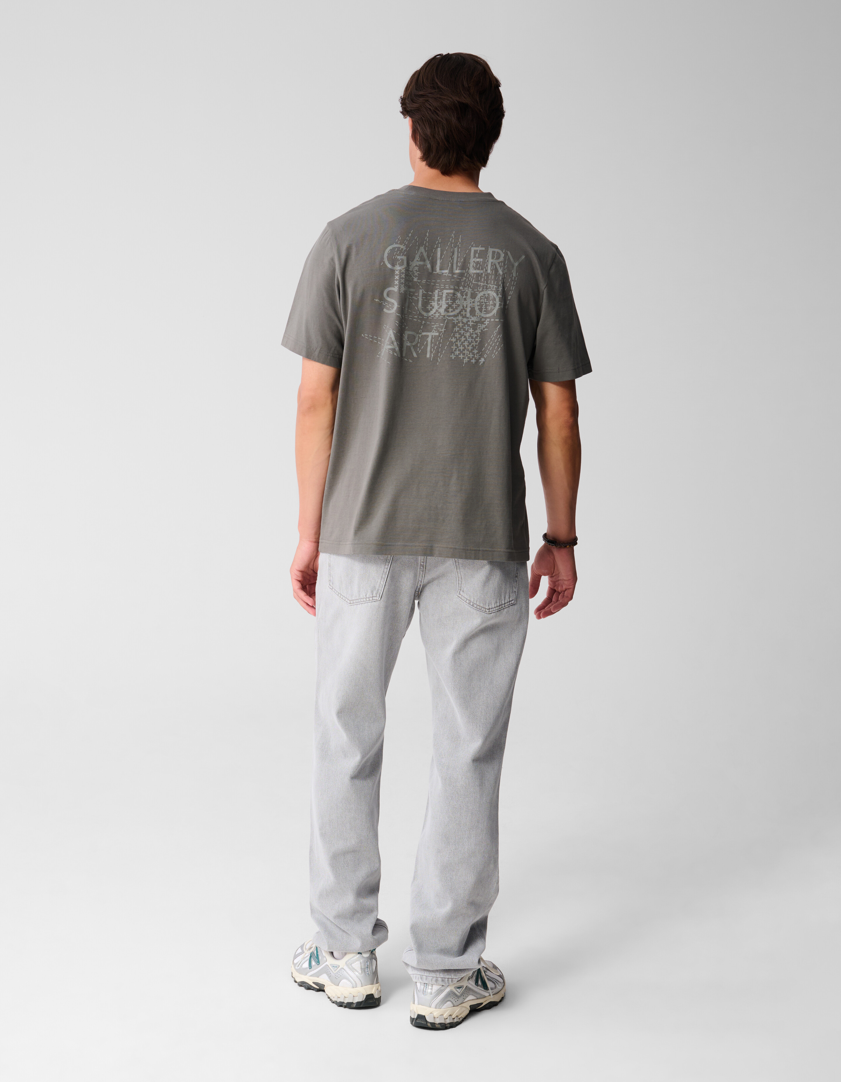Loose Tapered Fit Jeans Lichtgrijs SHOEBY MEN