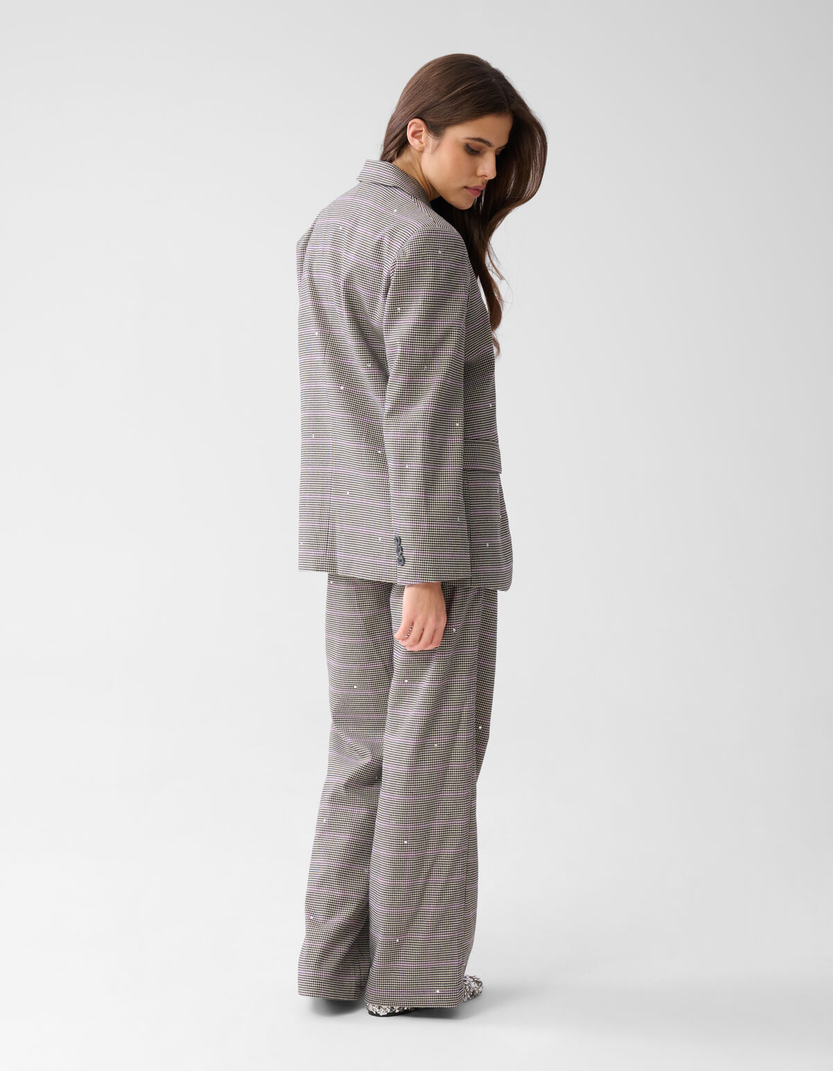 Ruiten Strass Blazer Grijs SHOEBY WOMEN