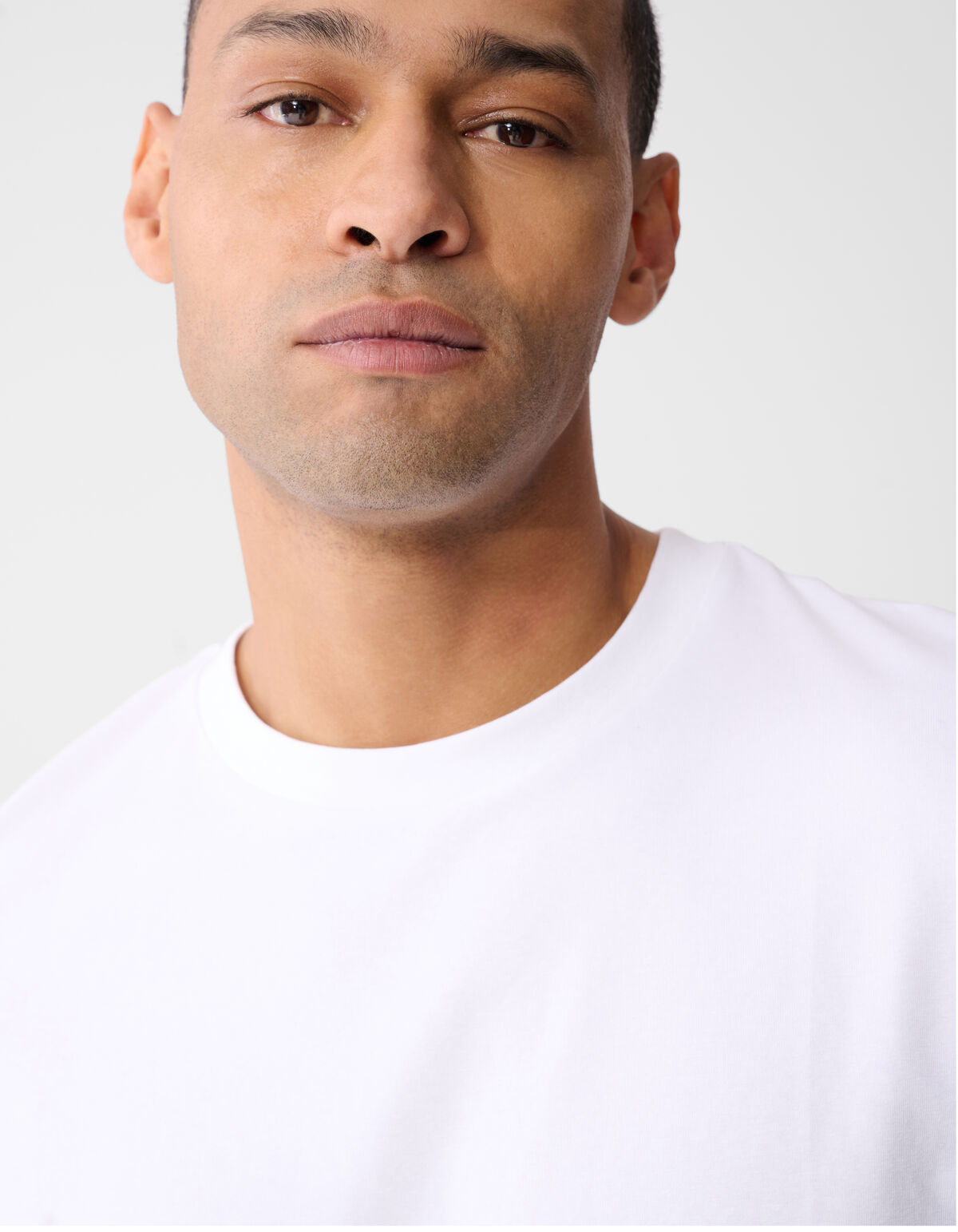 Basis T-shirt Wit SHOEBY MEN