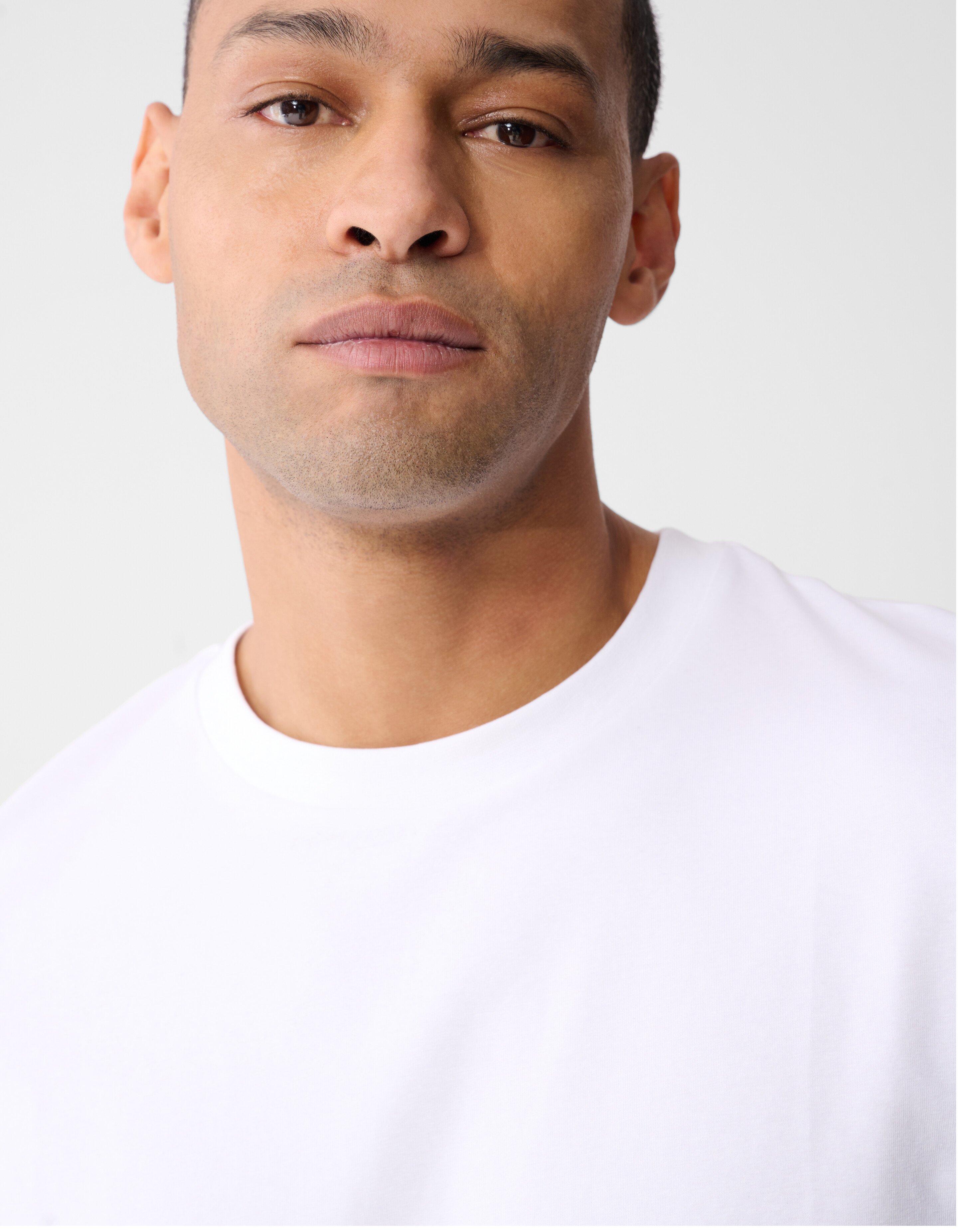 Basis T-shirt Wit SHOEBY MEN