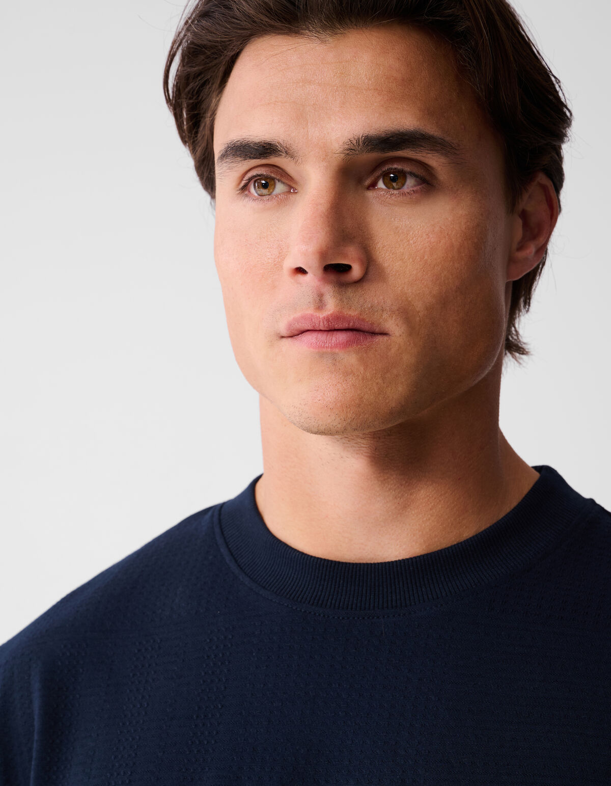 Jacquard Label T-shirt Donkerblauw SHOEBY MEN