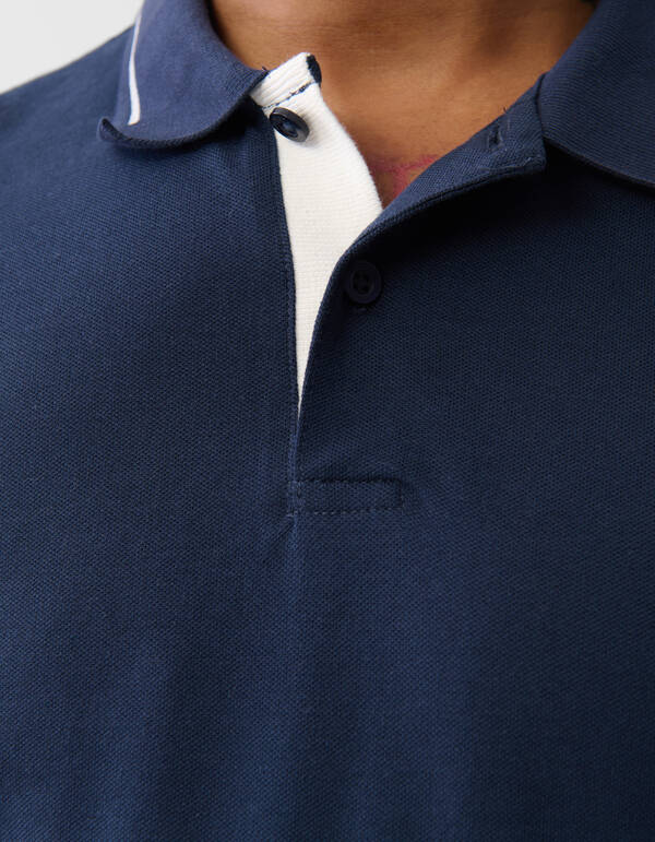 Pique Polo Donkerblauw SHOEBY MEN