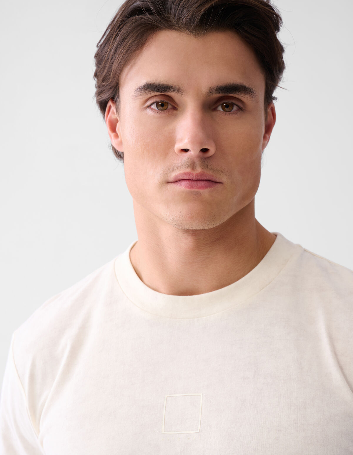 Printed T-shirt Gebroken Wit SHOEBY MEN