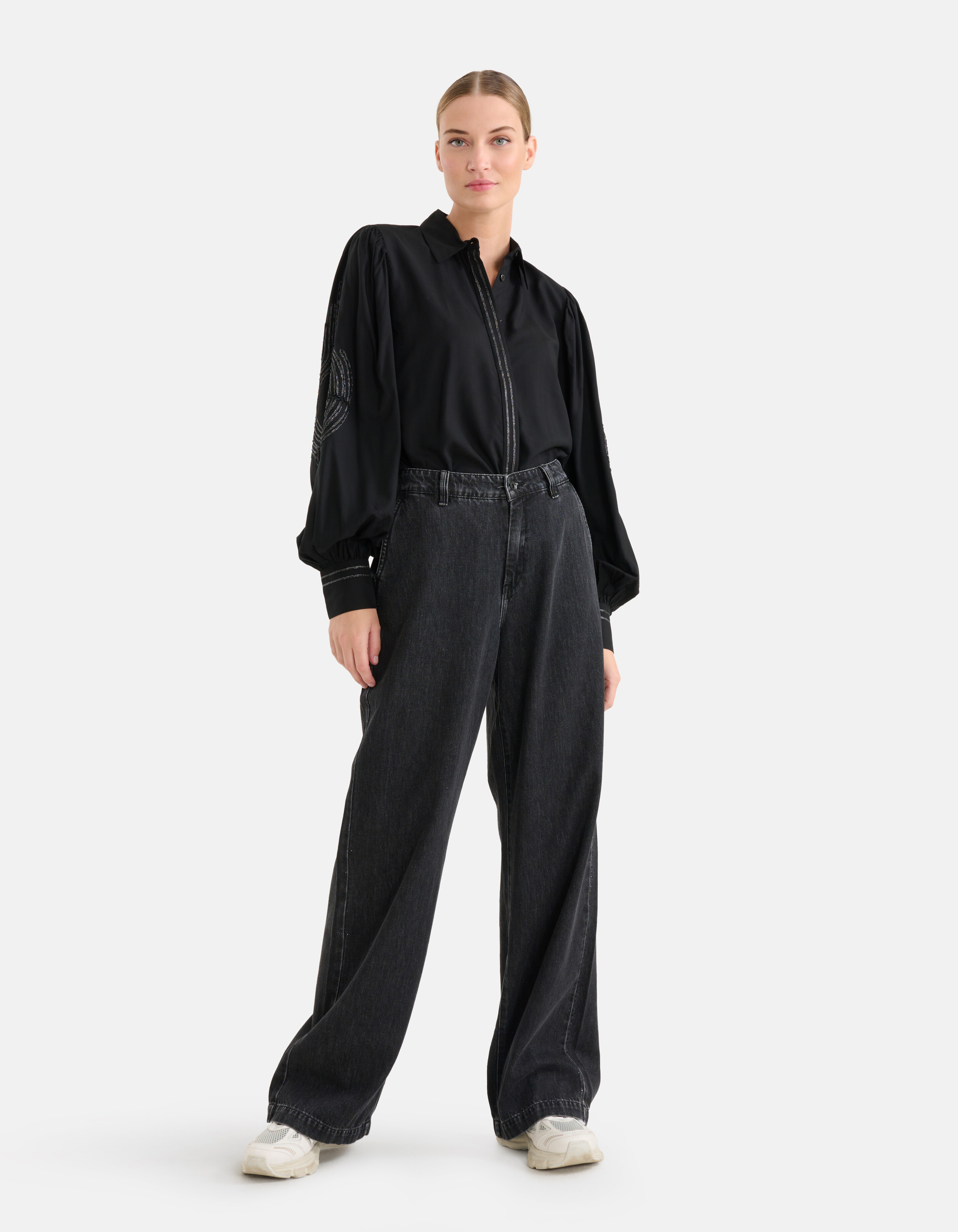 Lurex Tape Blouse Zwart By Mieke SHOEBY WOMEN