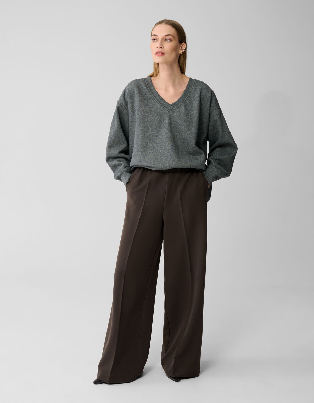 Wide Leg Fit Broek Donkerbruin By Lonneke SHOEBY WOMEN