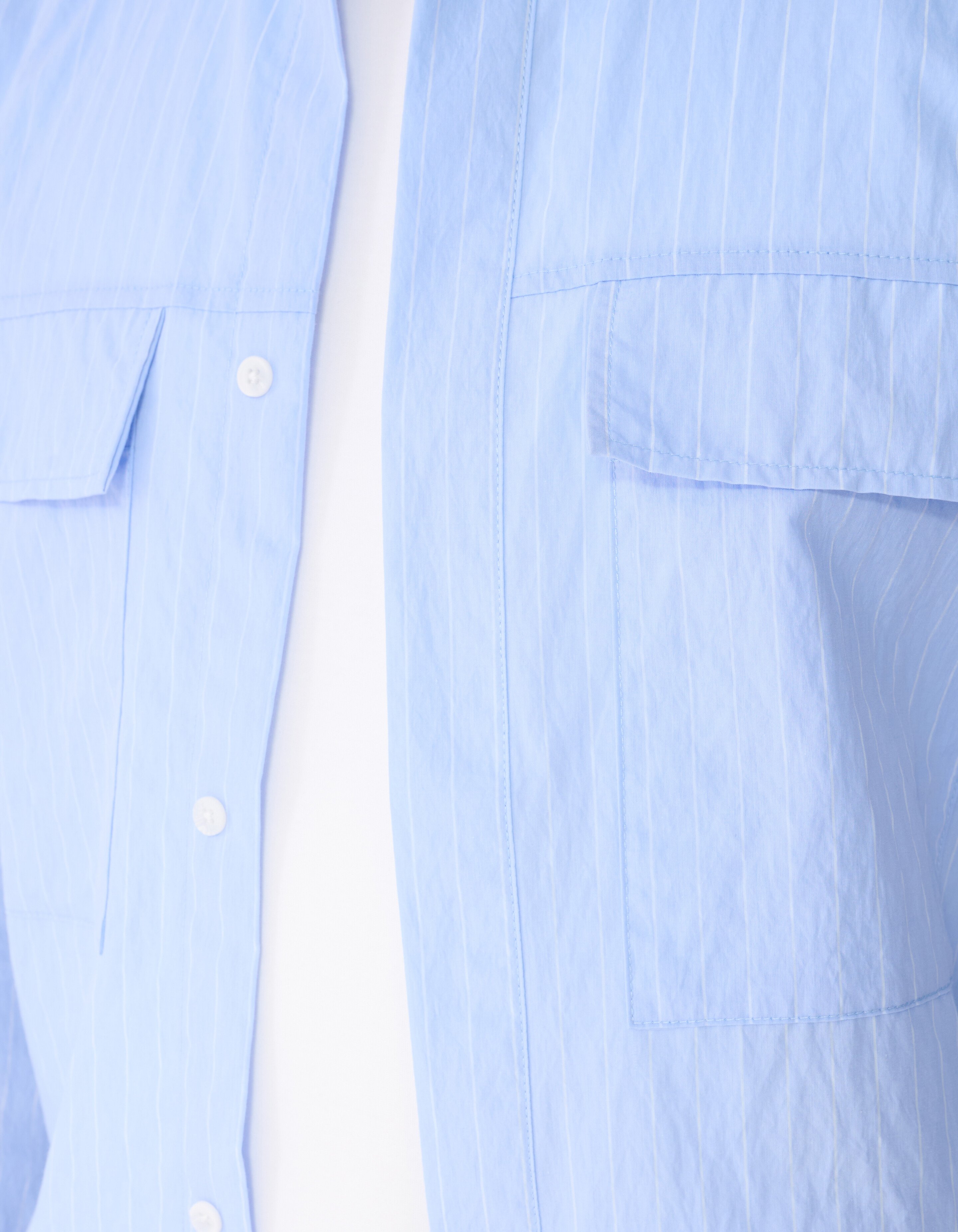 Relaxed Fit Pinstripe Overhemd Lichtblauw SHOEBY MEN