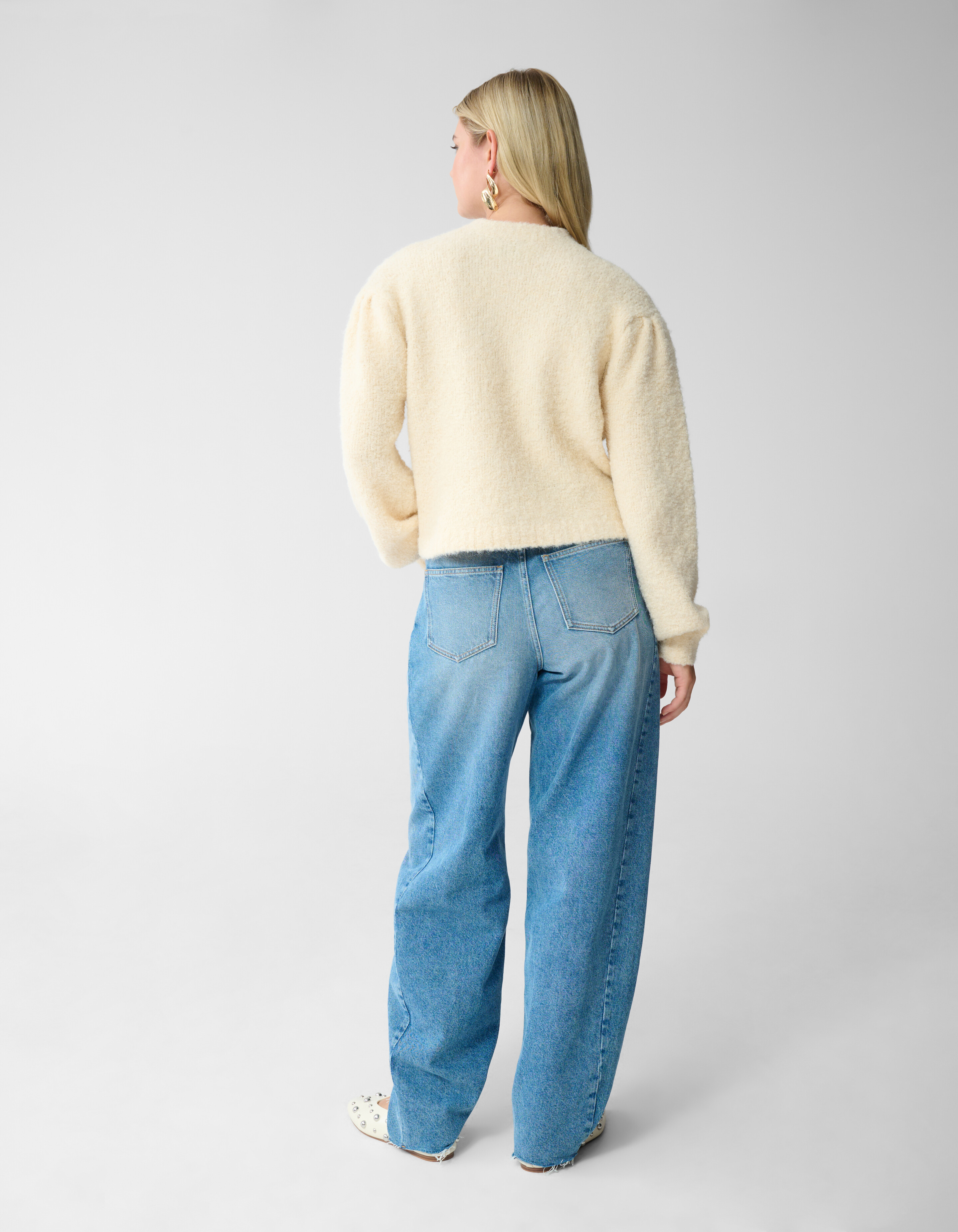 Teddy Knit Vest Gebroken Wit SHOEBY WOMEN