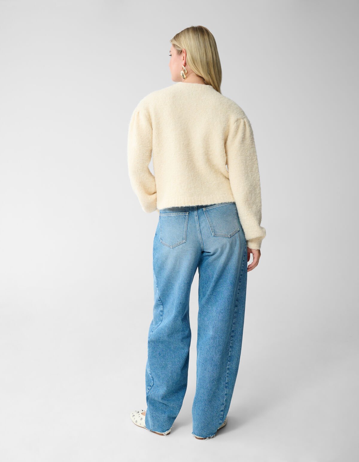Teddy Knit Vest Gebroken Wit SHOEBY WOMEN