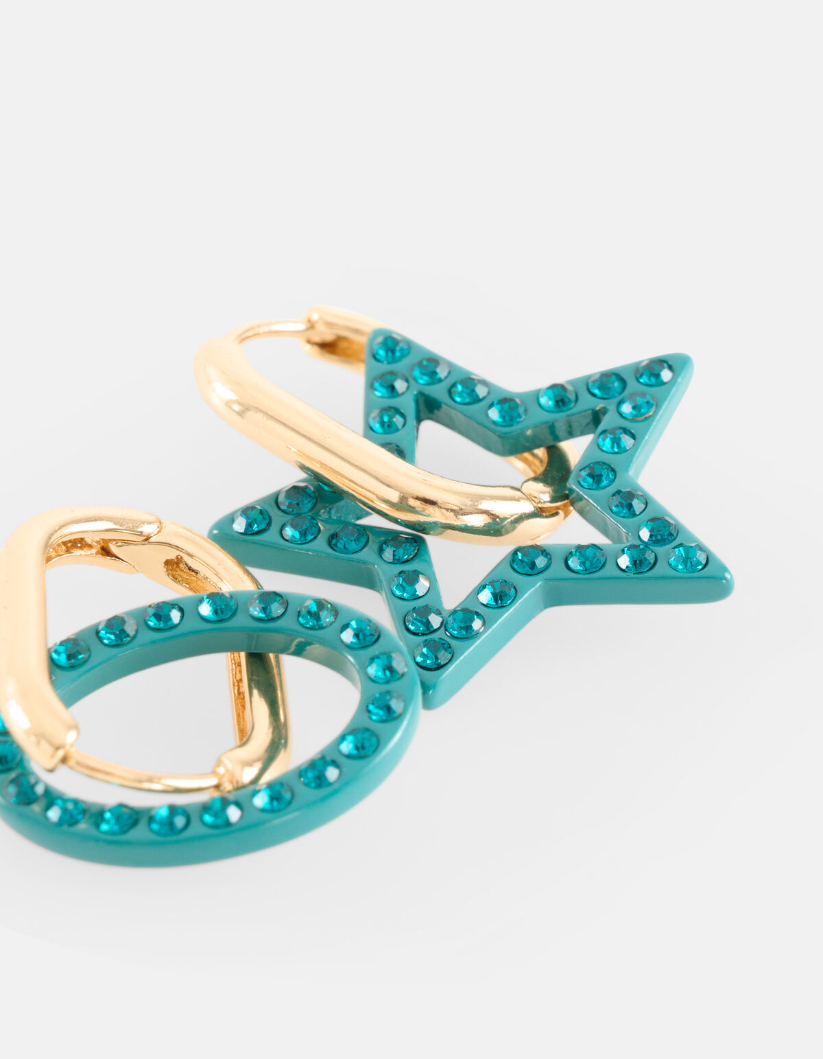 Ster en Cirkel Oorbellen Blauw SHOEBY ACCESSOIRES