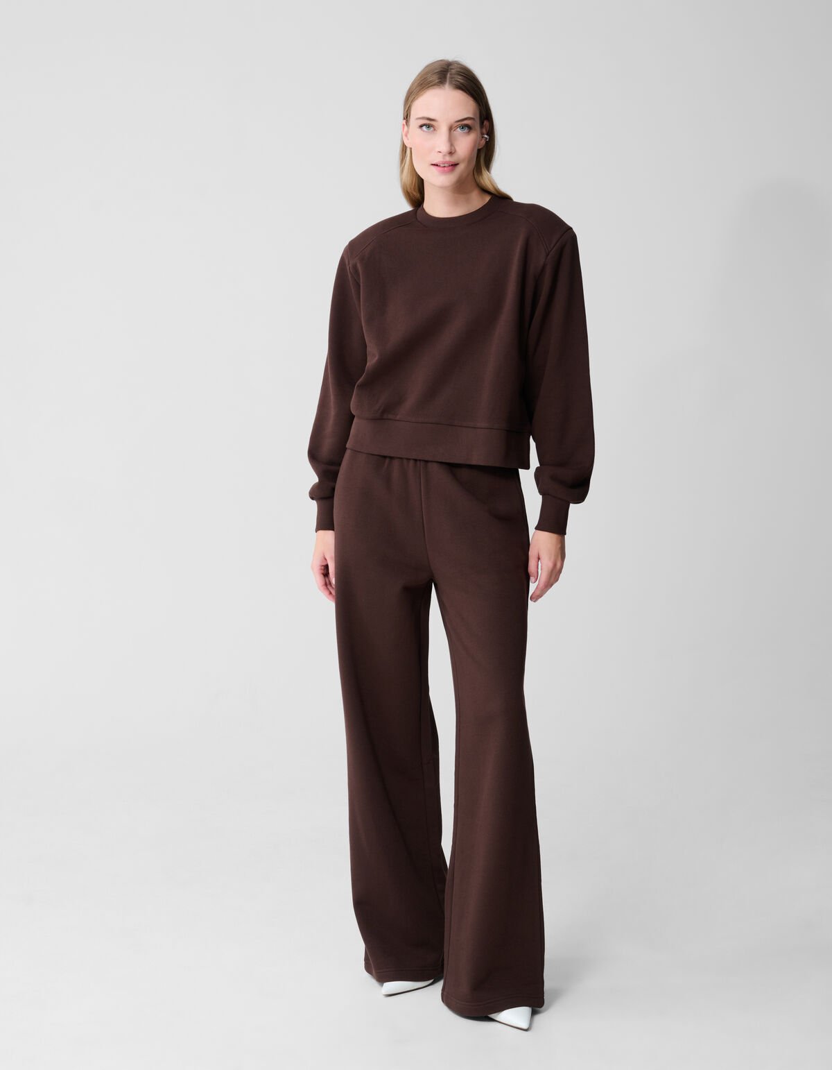 Wide Leg Jogger Broek Bruin SHOEBY WOMEN