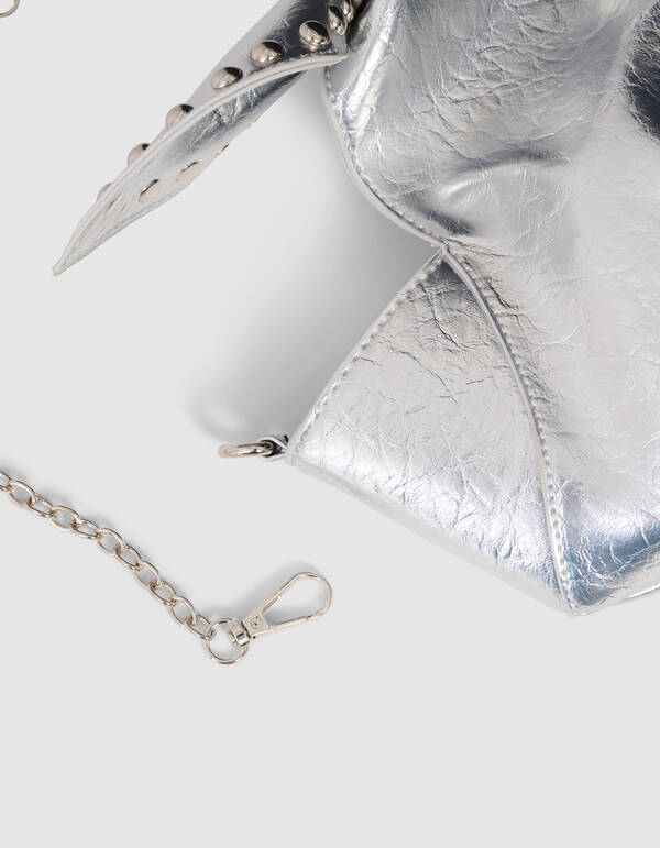 Stud Strik Tas Zilver SHOEBY ACCESSOIRES