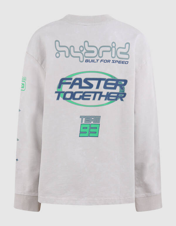 Race Artwork Sweater Beige SHOEBY BOYS