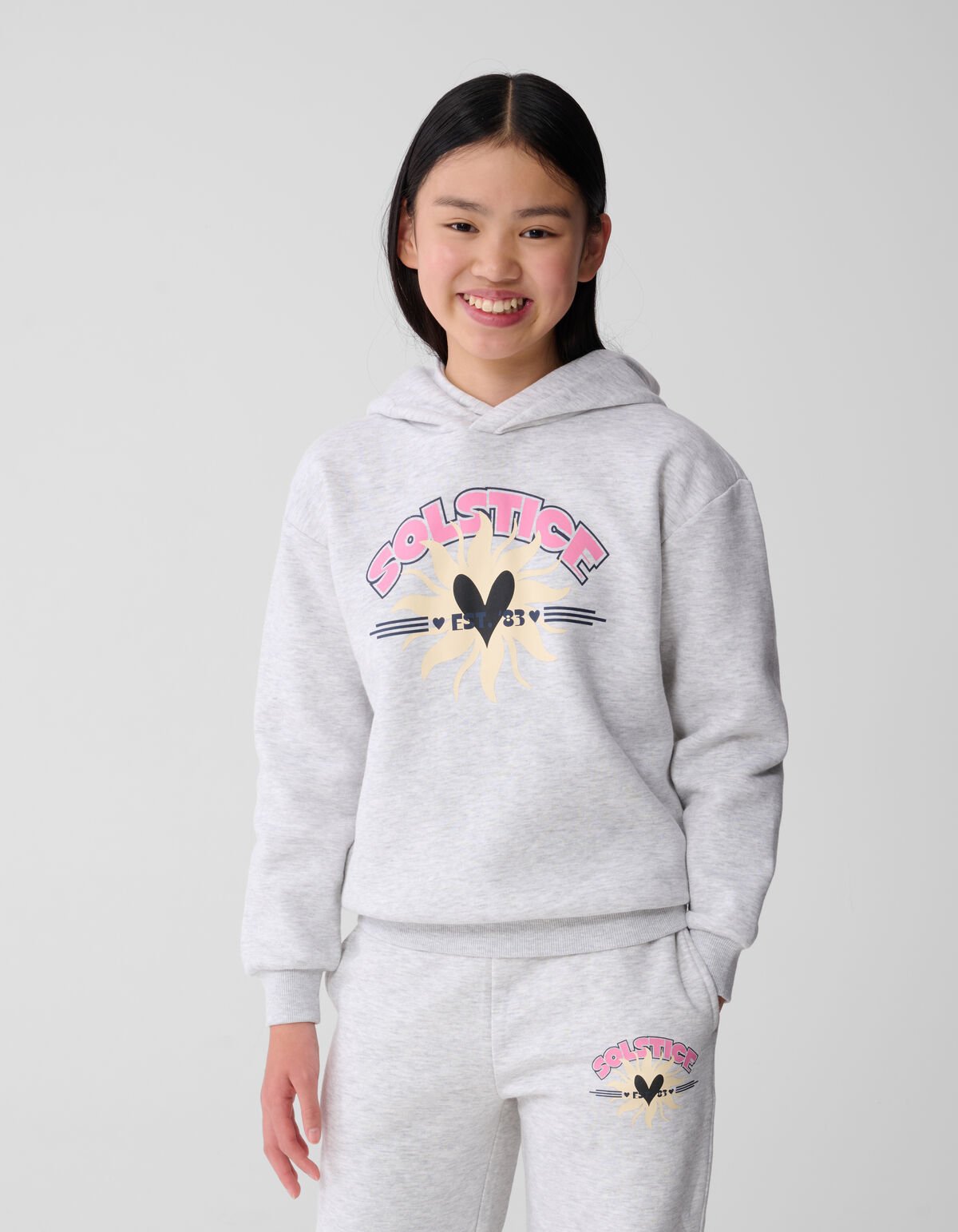 Solstice Artwork Hoodie Grijs SHOEBY GIRLS