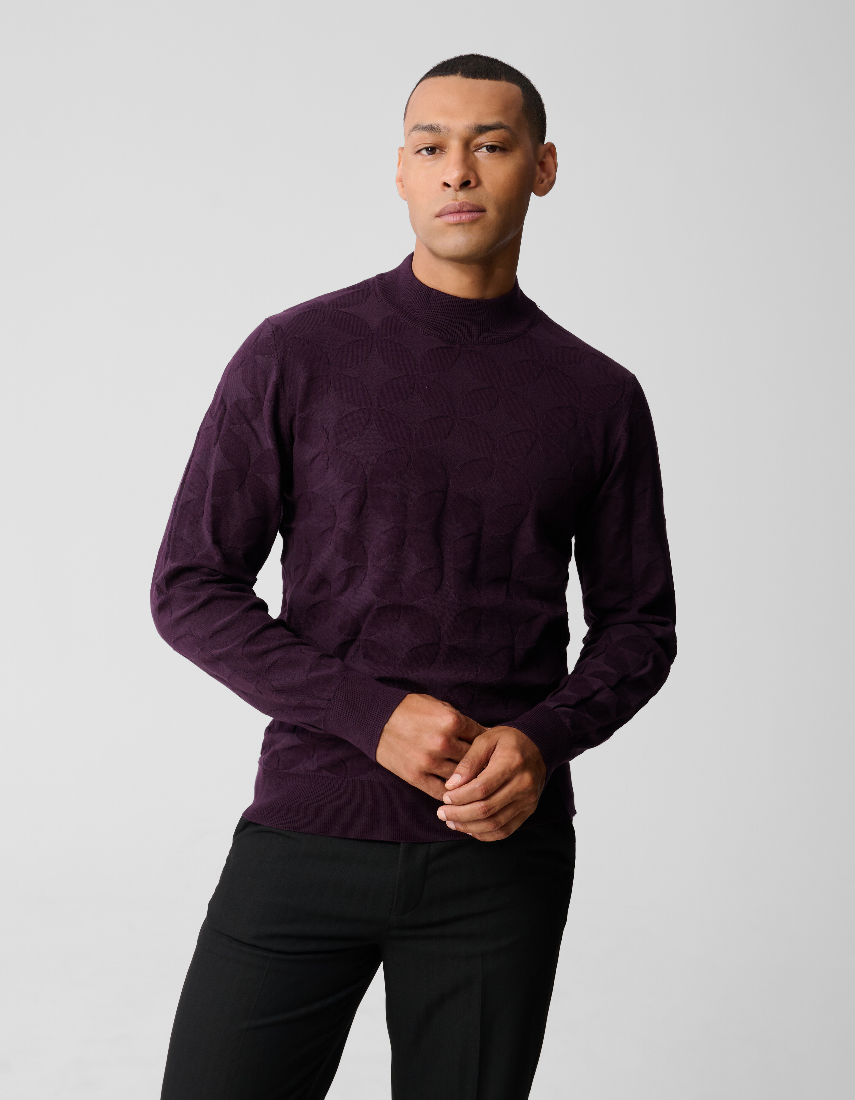 Sparkle Gebreide Trui Donkerrood SHOEBY MEN