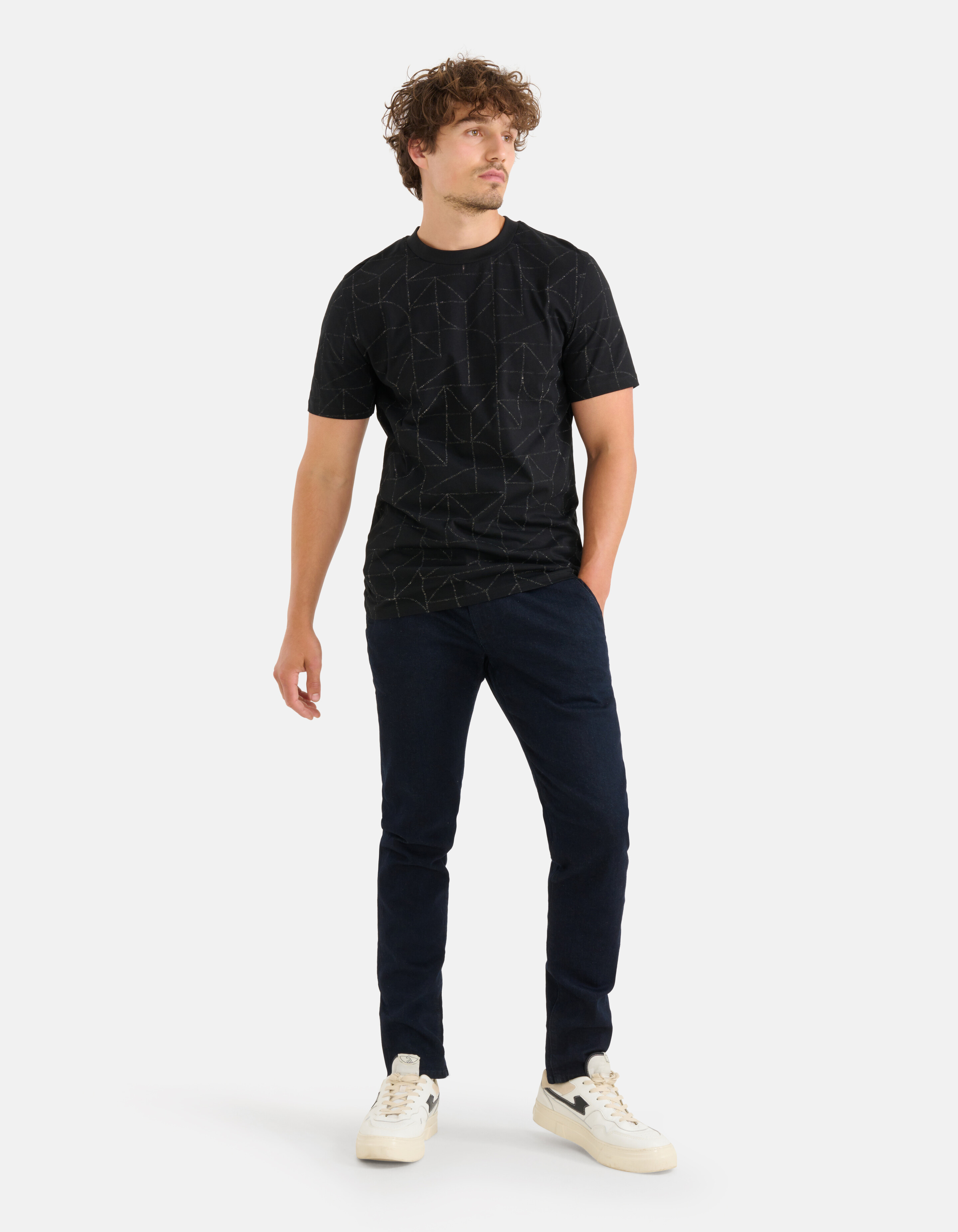 Printed T-shirt Zwart SHOEBY MEN