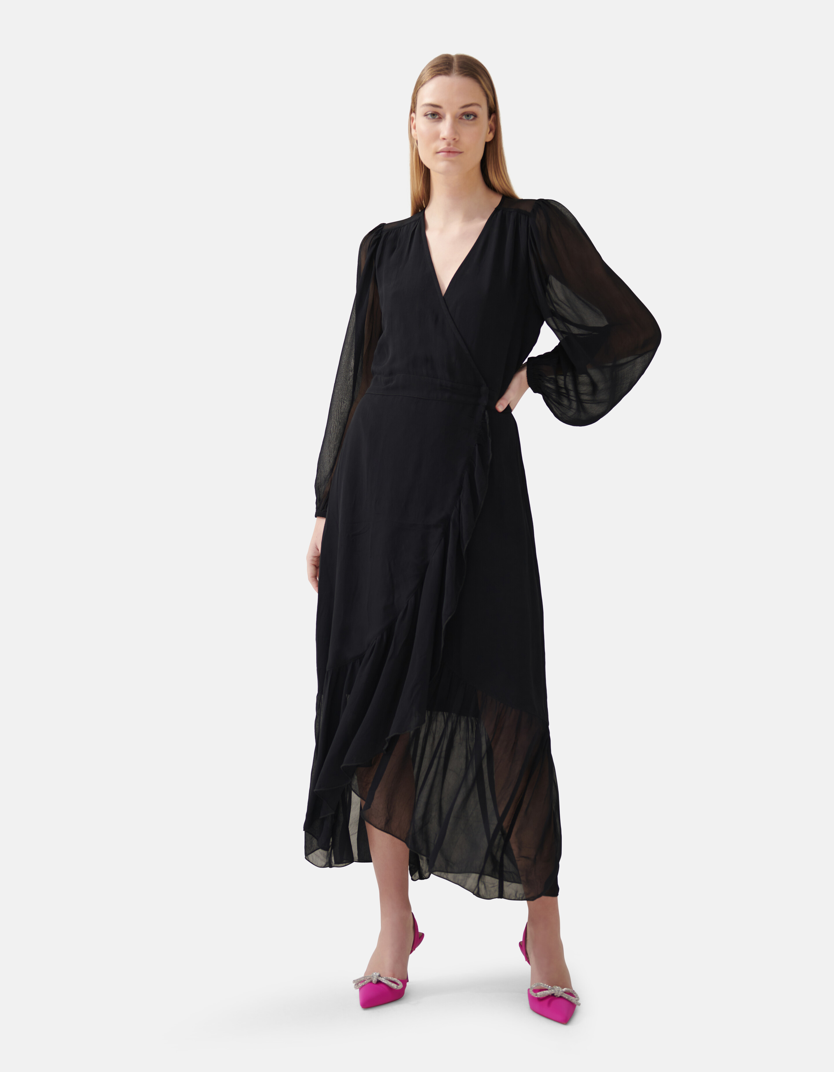 Wrap Jurk Zwart SHOEBY WOMEN