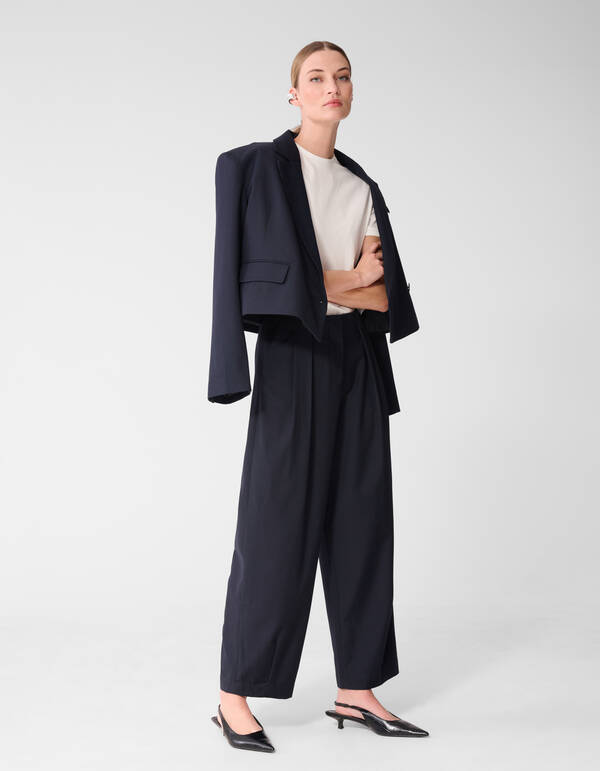 Pleated Broek Donkerblauw By Lonneke SHOEBY WOMEN