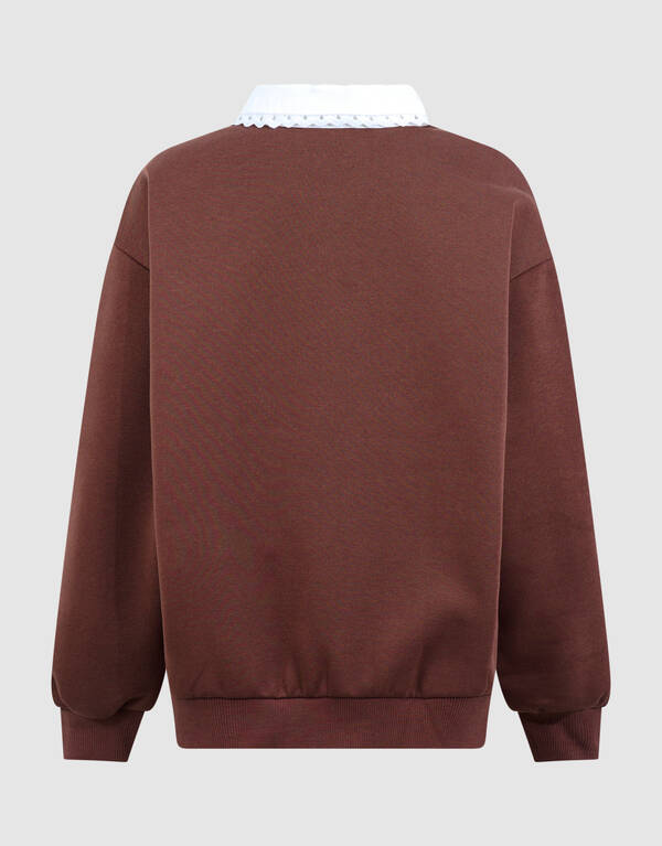 Oversized Polo Sweater Bruin SHOEBY GIRLS