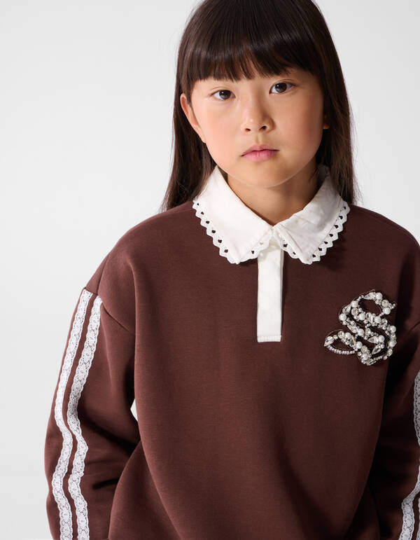 Oversized Polo Sweater Bruin SHOEBY GIRLS