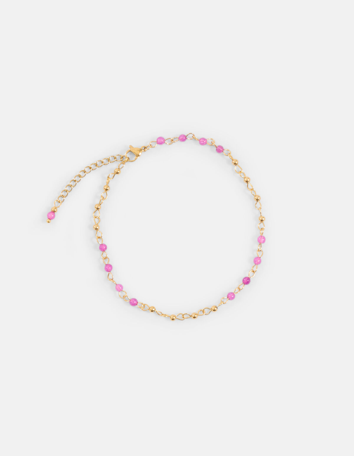 Beaded Enkelband Roze SHOEBY ACCESSOIRES