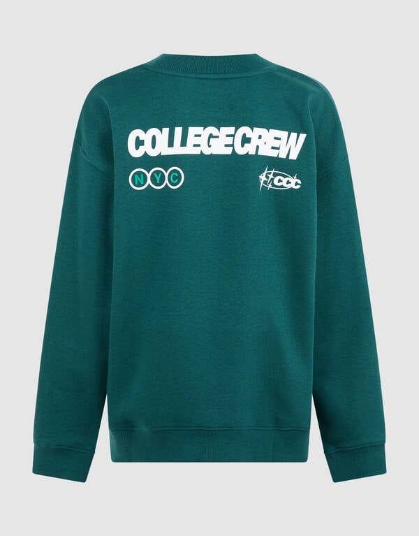 Oversized Sweater Donkergroen SHOEBY BOYS