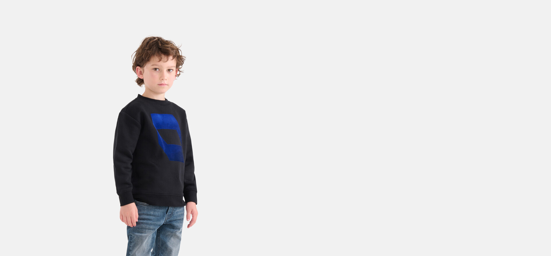 Flock Detail Sweater Zwart SHOEBY BOYS