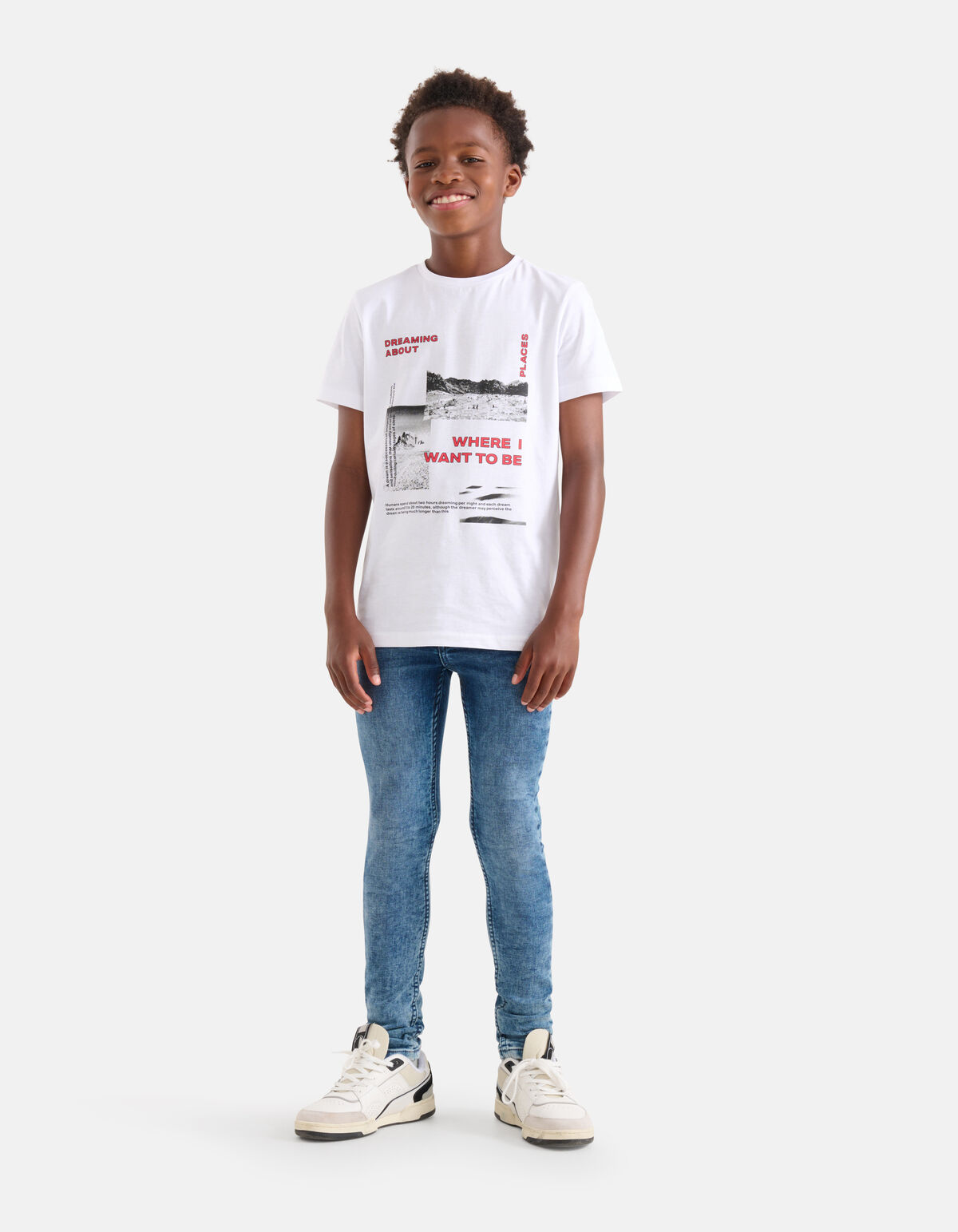 Artwork T-shirt Wit SHOEBY BOYS