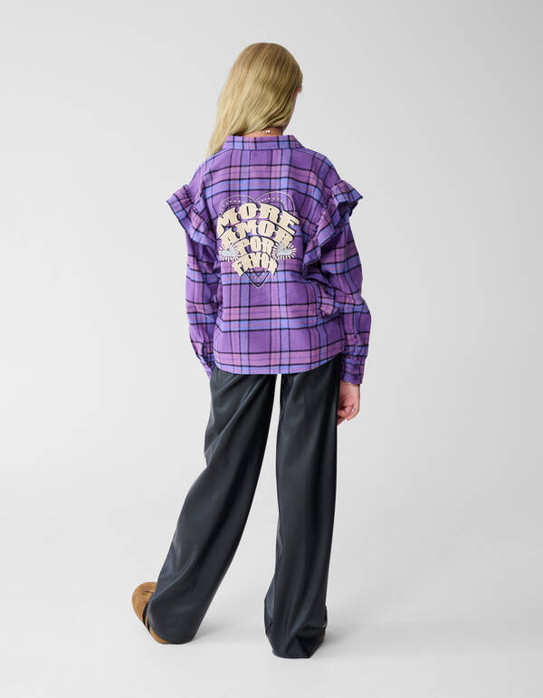 Ruiten Ruffle Blouse Paars SHOEBY GIRLS