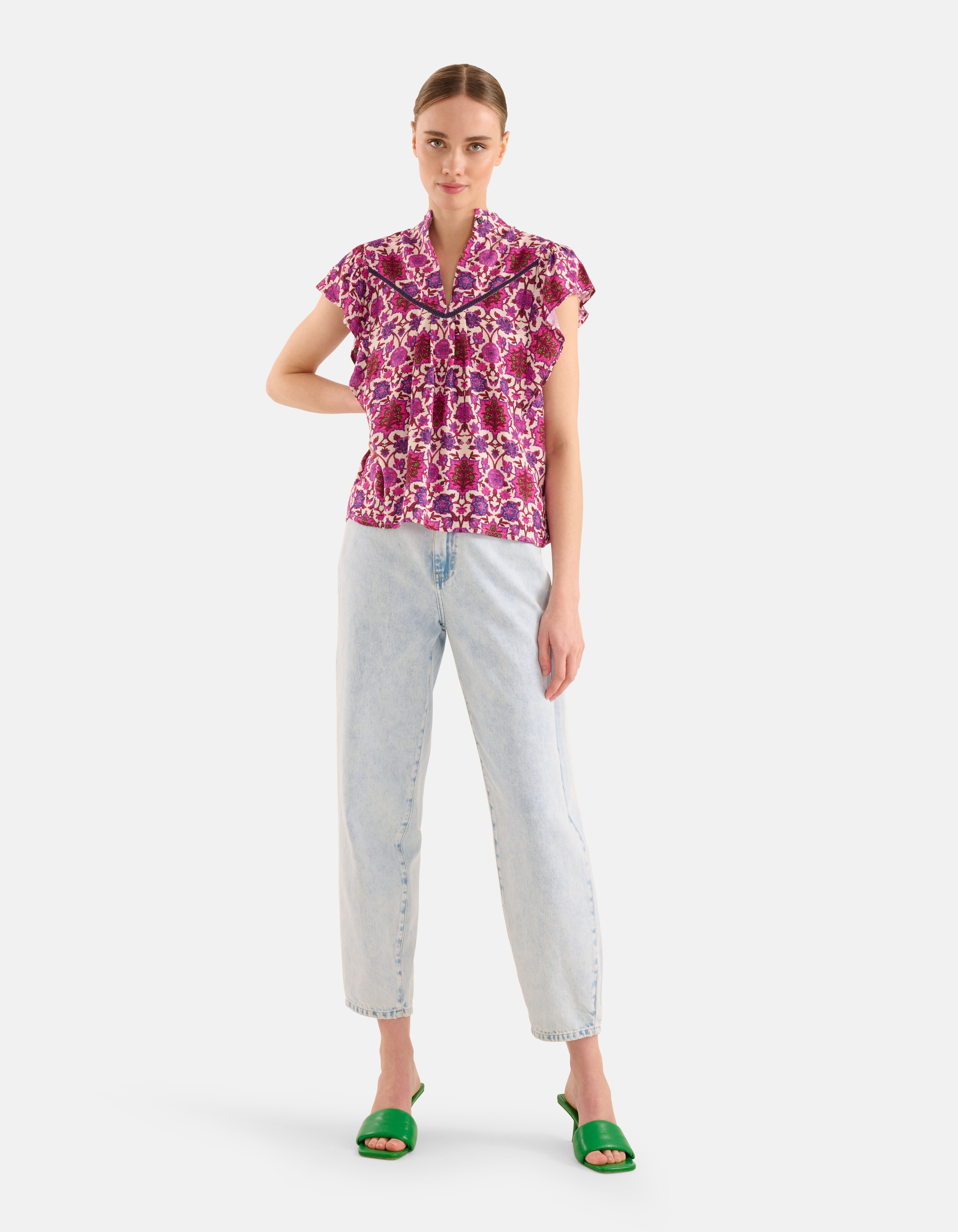 Grafische Print Top Paars SHOEBY WOMEN