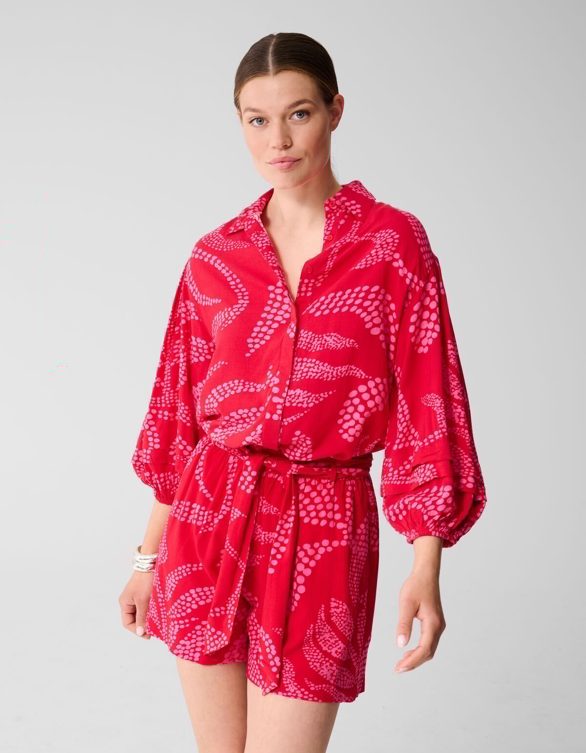 Printed Blouse Rood SHOEBY WOMEN