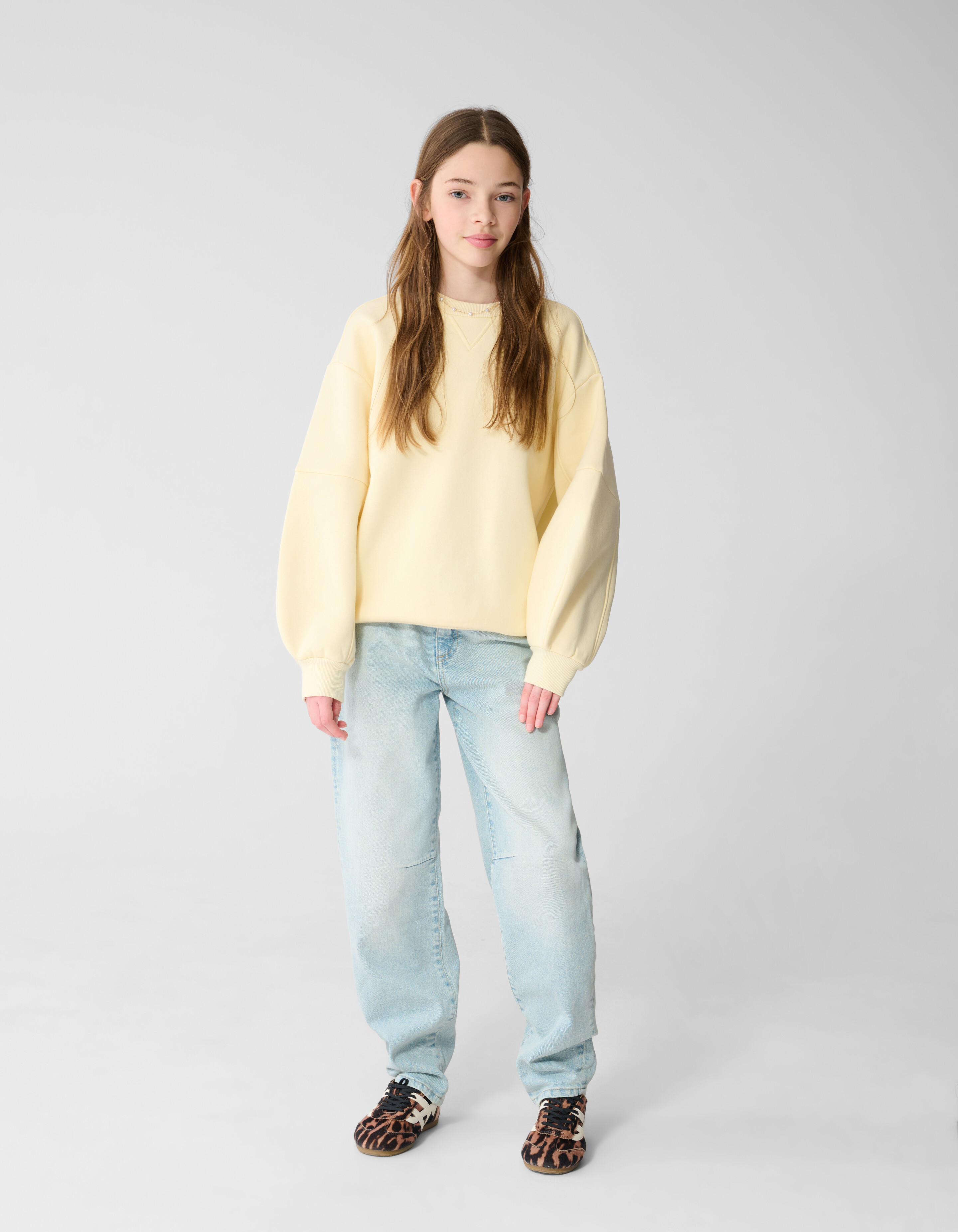 Big Sleeve Sweater Lichtgeel SHOEBY GIRLS