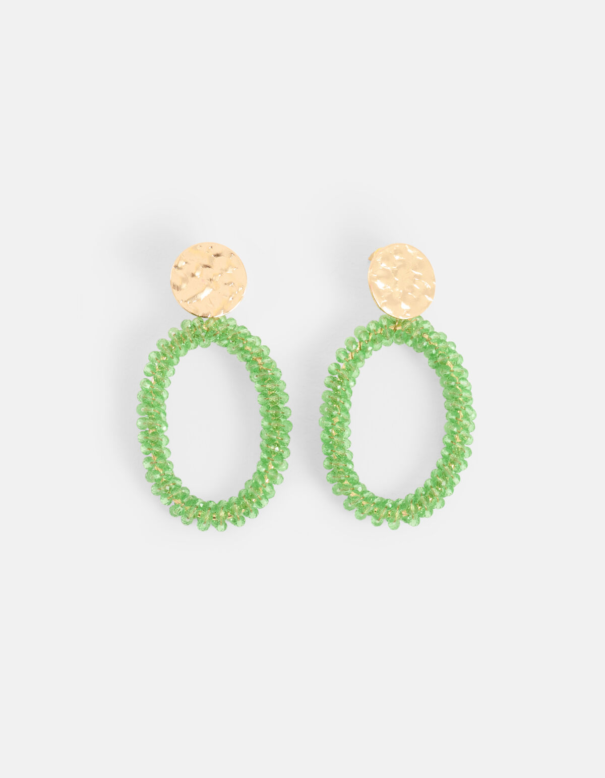 Beaded Oorbellen Groen SHOEBY ACCESSOIRES