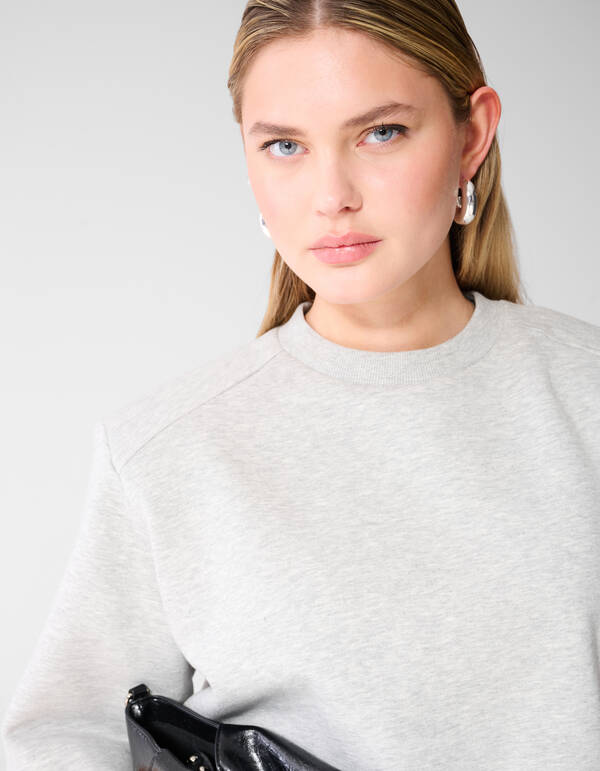 Oversized Sweat T-shirt Lichtgrijs SHOEBY WOMEN