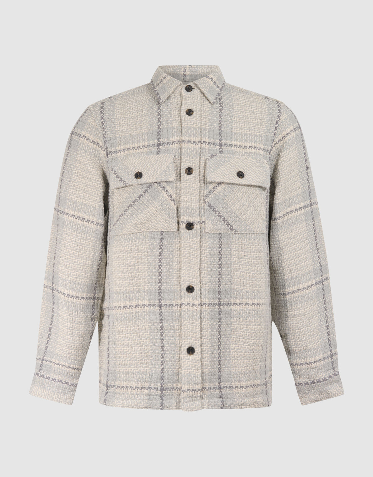 Ruiten Overshirt Gebroken Wit SHOEBY MEN