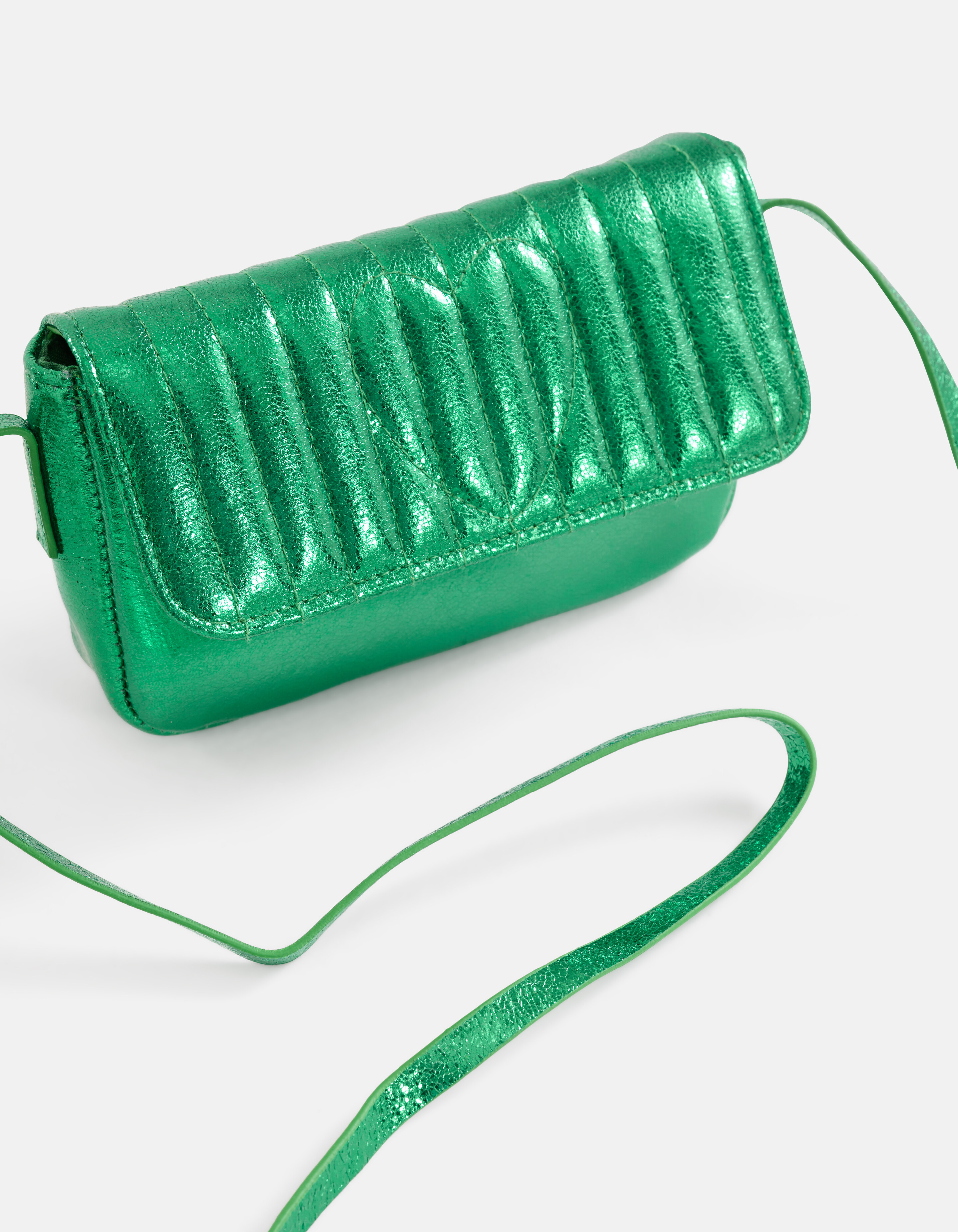 Metallic Quilted Tas Groen SHOEBY ACCESSOIRES