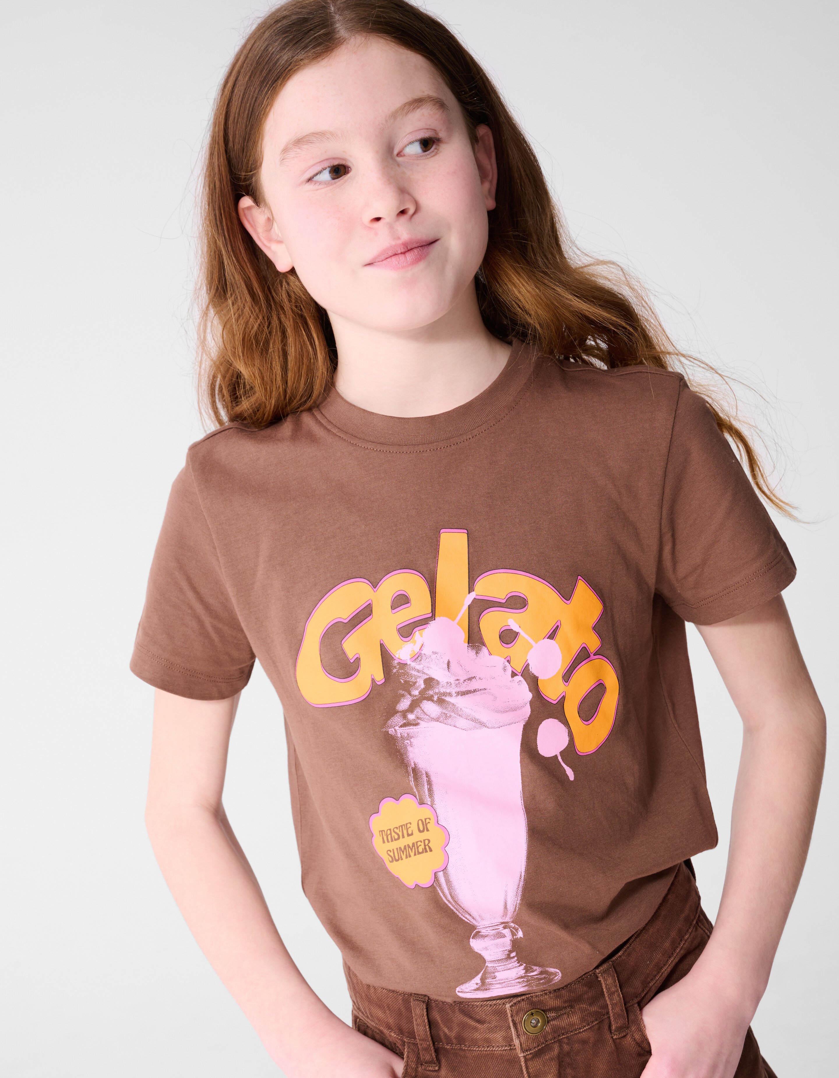 Gelato Artwork T-shirt Bruin SHOEBY GIRLS
