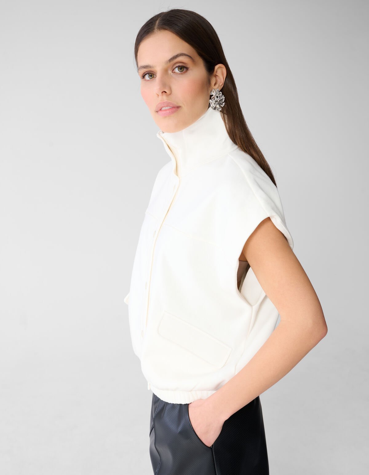 Sleeveless Sweat Jack Gebroken Wit SHOEBY WOMEN