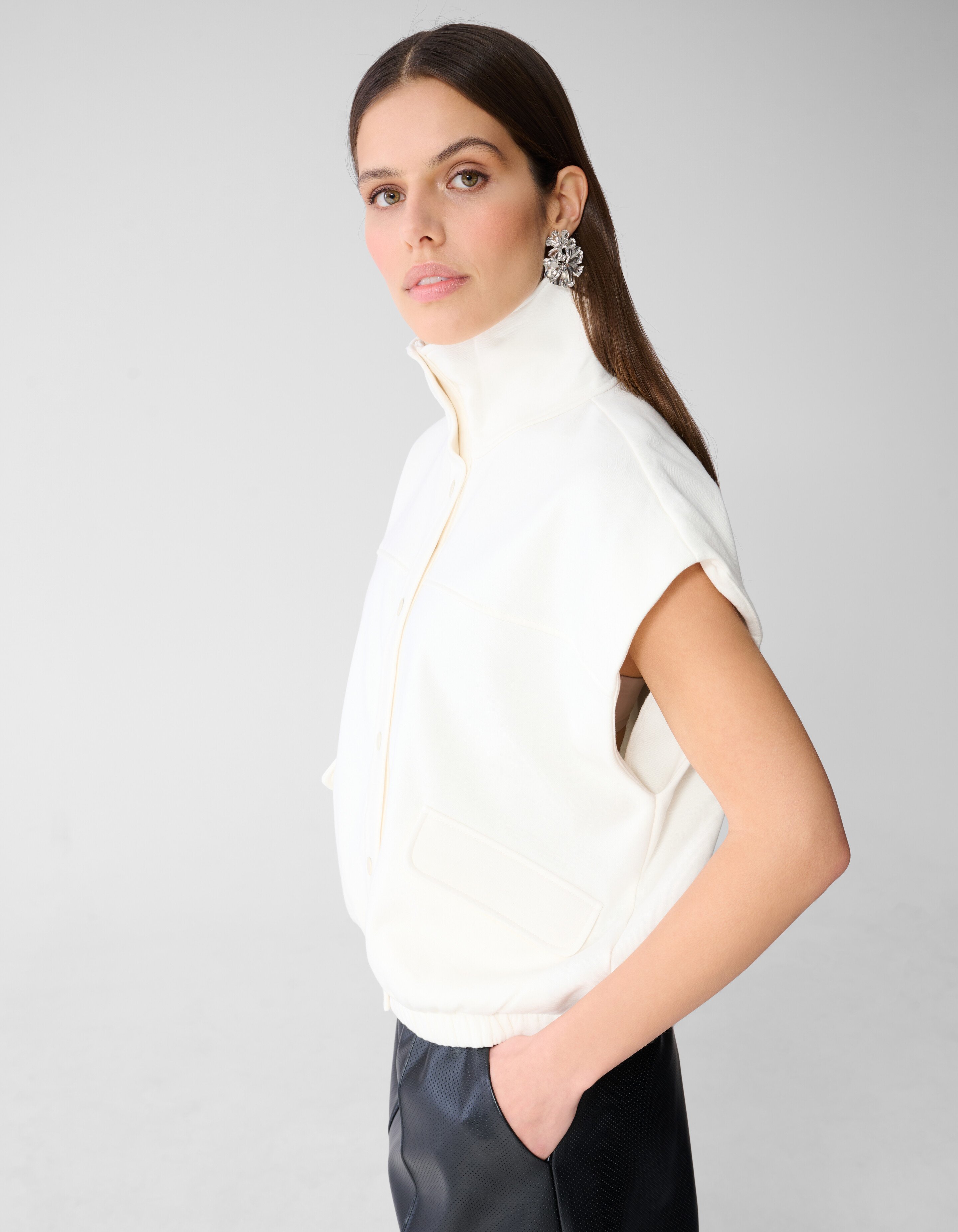 Sleeveless Sweat Jack Gebroken Wit SHOEBY WOMEN