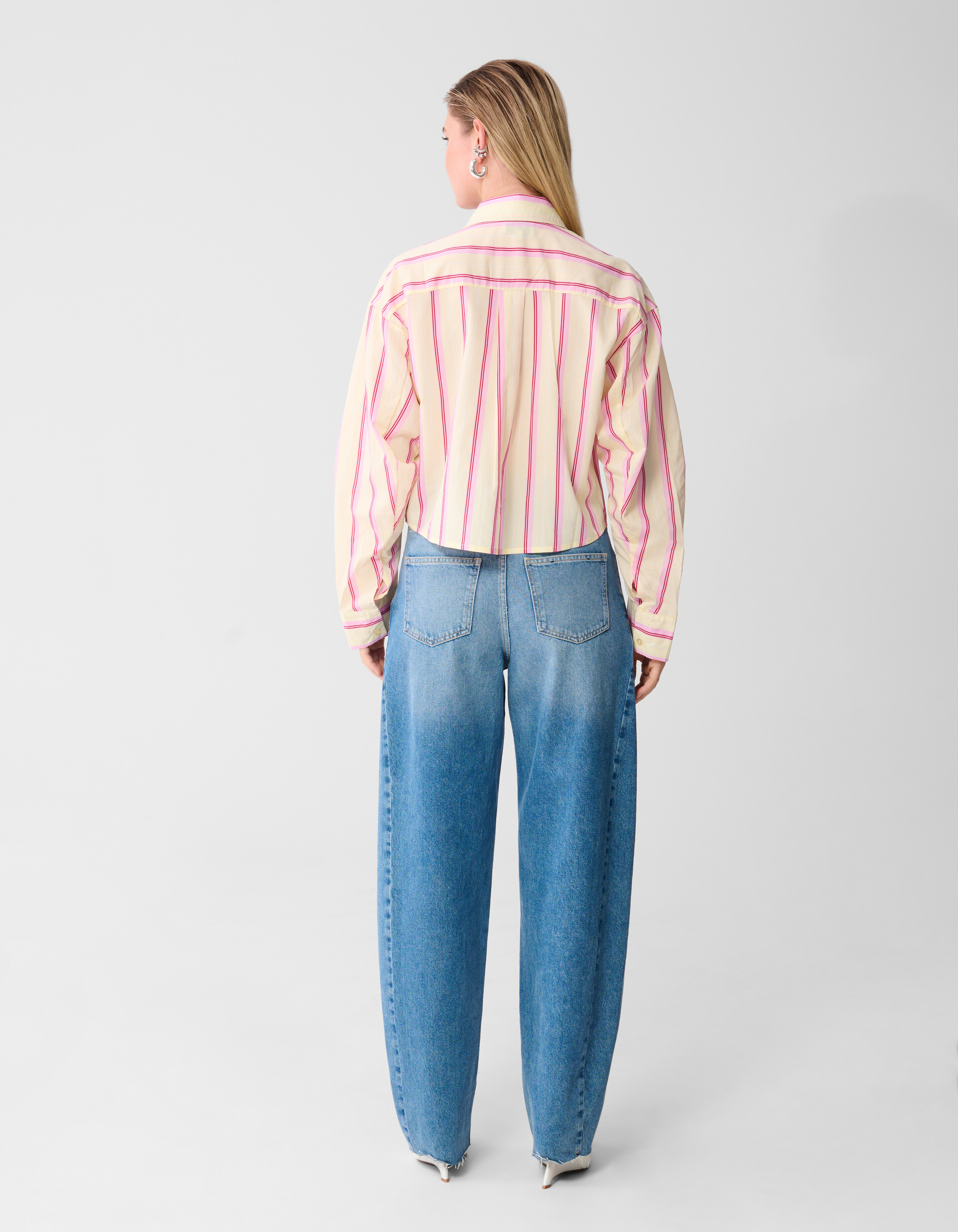 Stripe Blouse Lichtgeel SHOEBY WOMEN