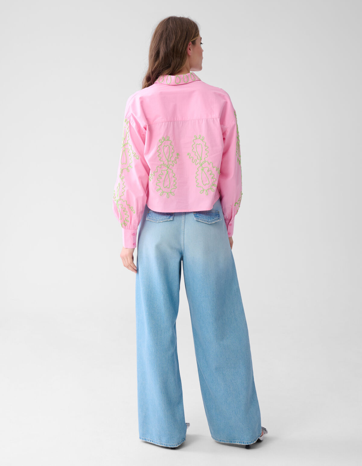 Cropped Blouse Roze SHOEBY WOMEN