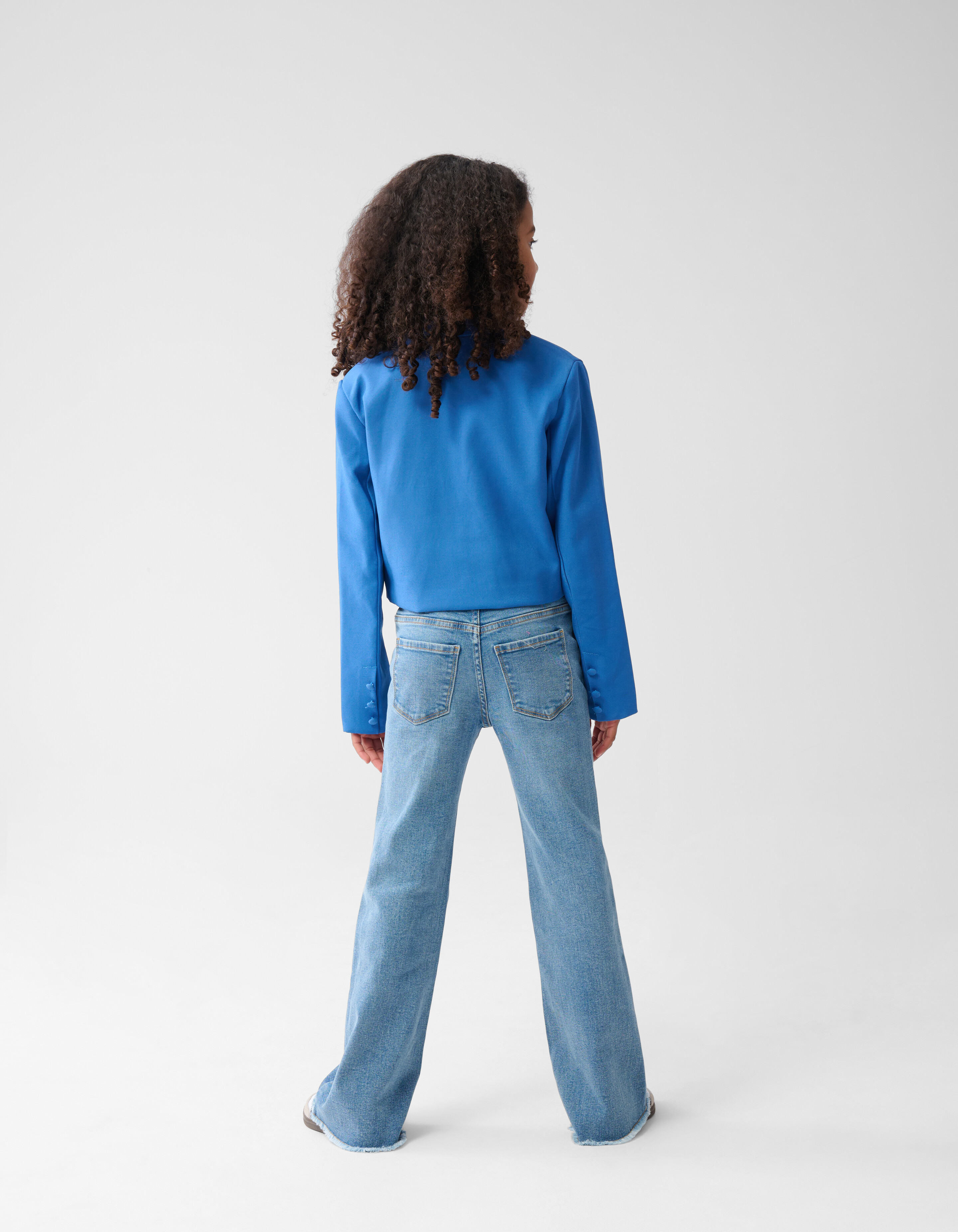 Cropped Blazer Blauw SHOEBY GIRLS