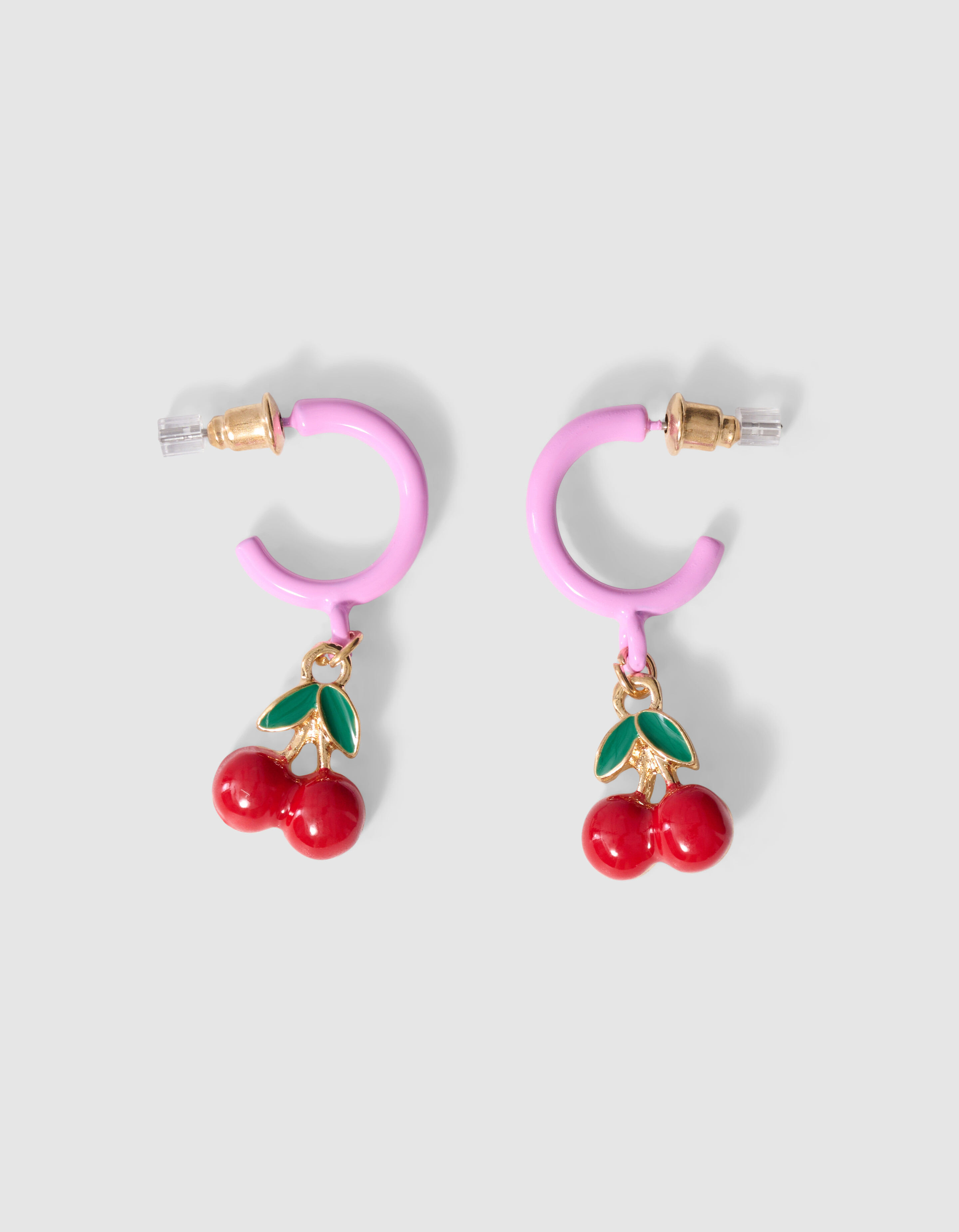 Cherry Charm Oorbellen Roze SHOEBY ACCESSOIRES