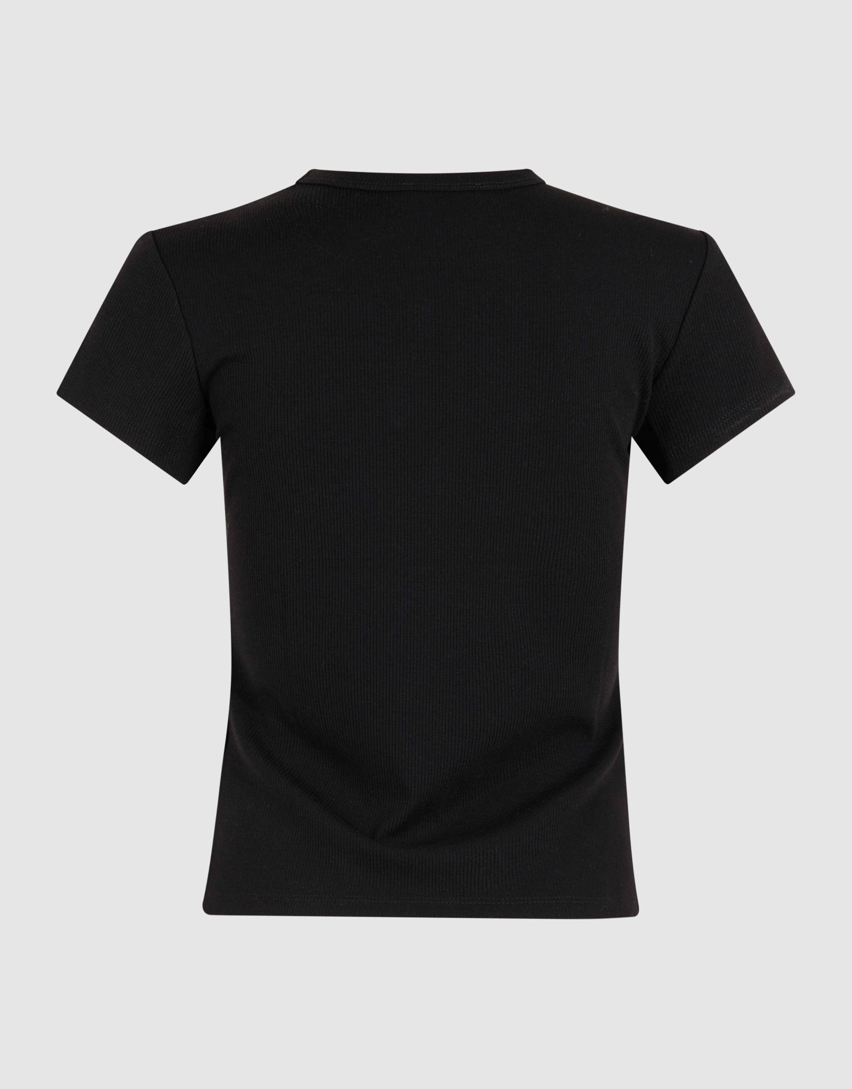 Rib T-shirt Zwart SHOEBY WOMEN