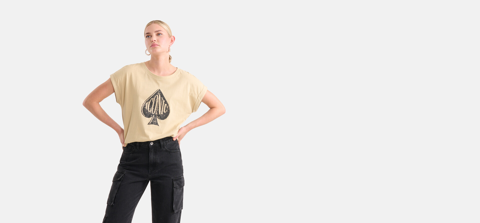 Artwork T-shirt Beige SHOEBY WOMEN