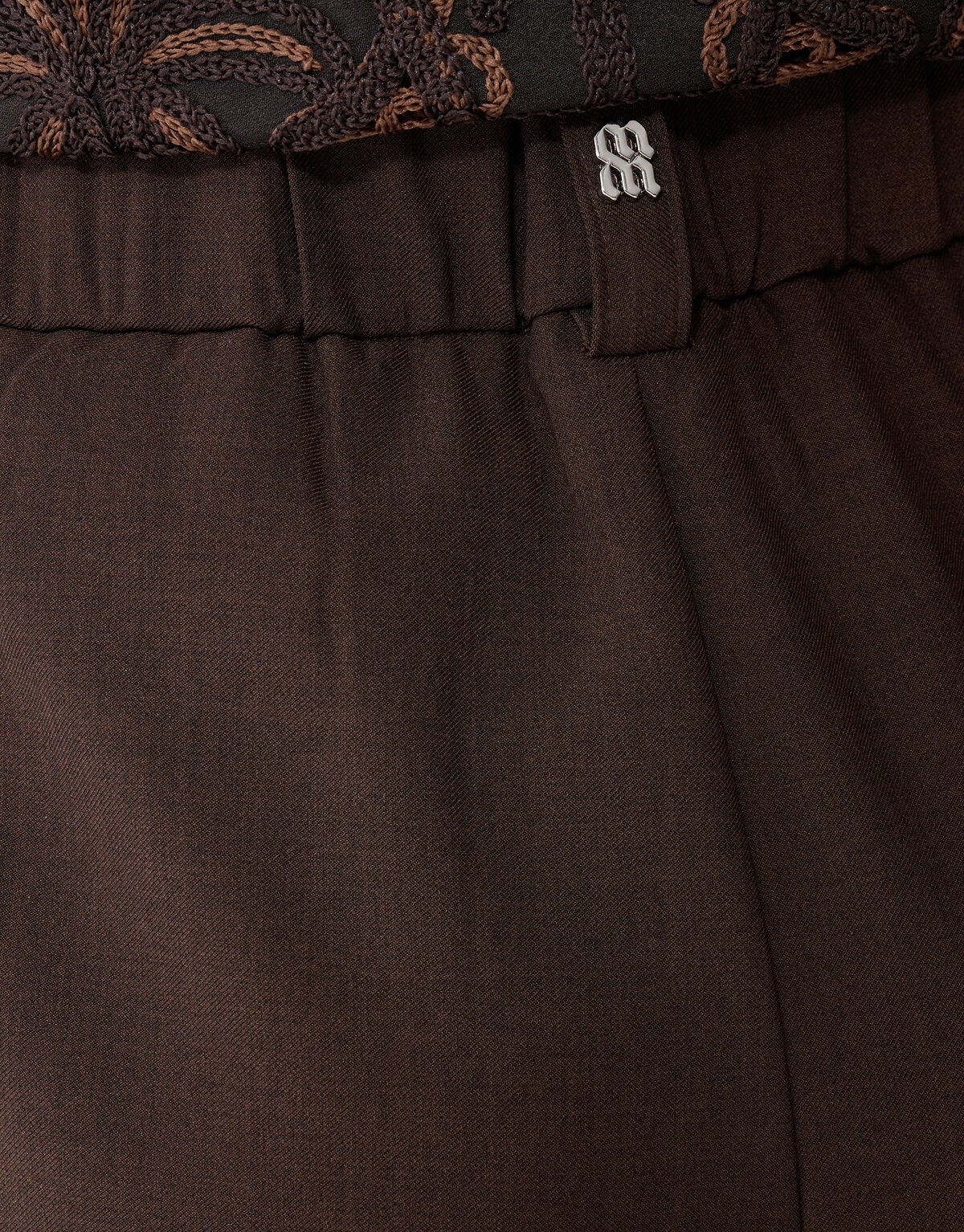 Wide Leg Fit Broek Donkerbruin By Mieke SHOEBY WOMEN