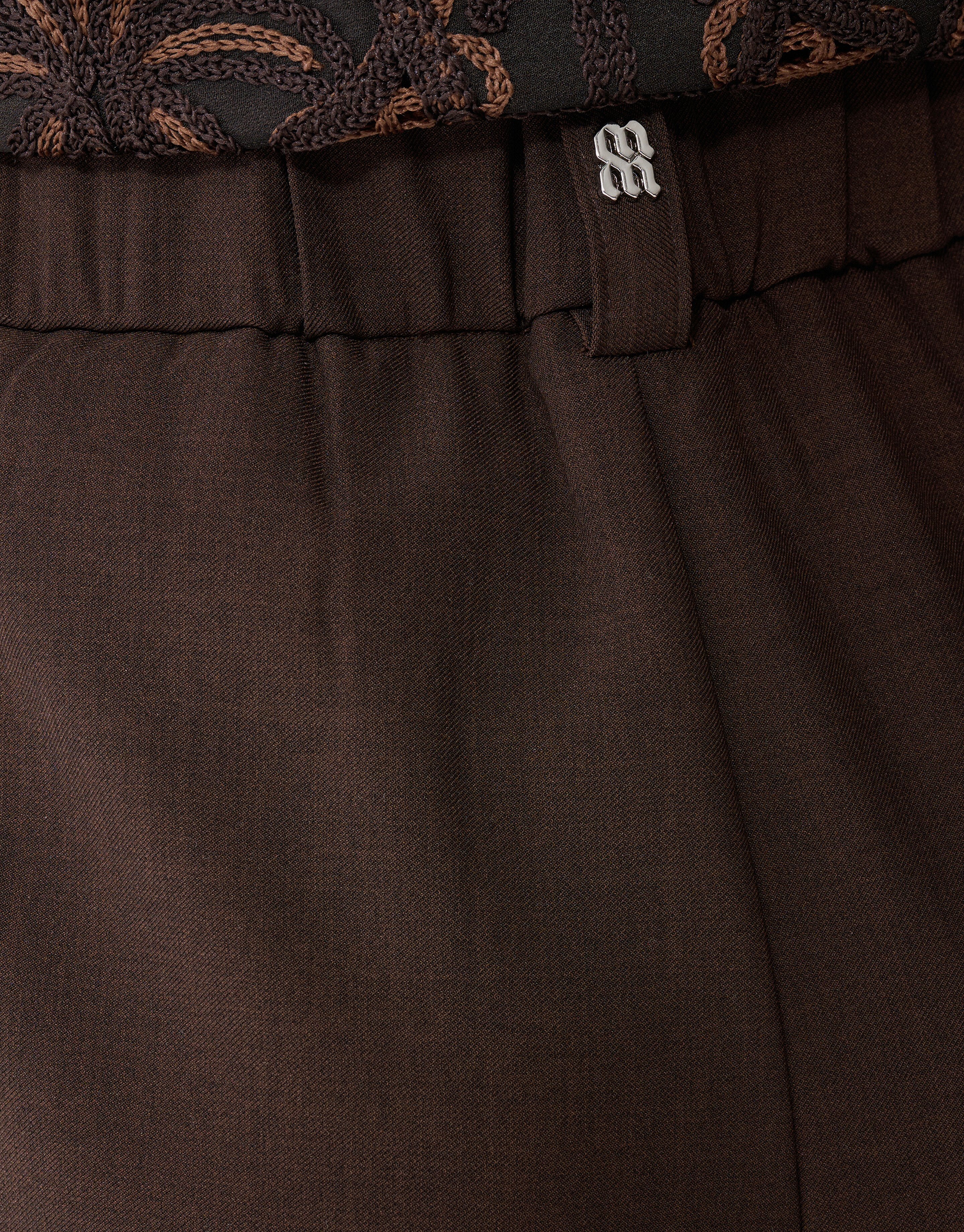 Wide Leg Fit Broek Donkerbruin By Mieke SHOEBY WOMEN