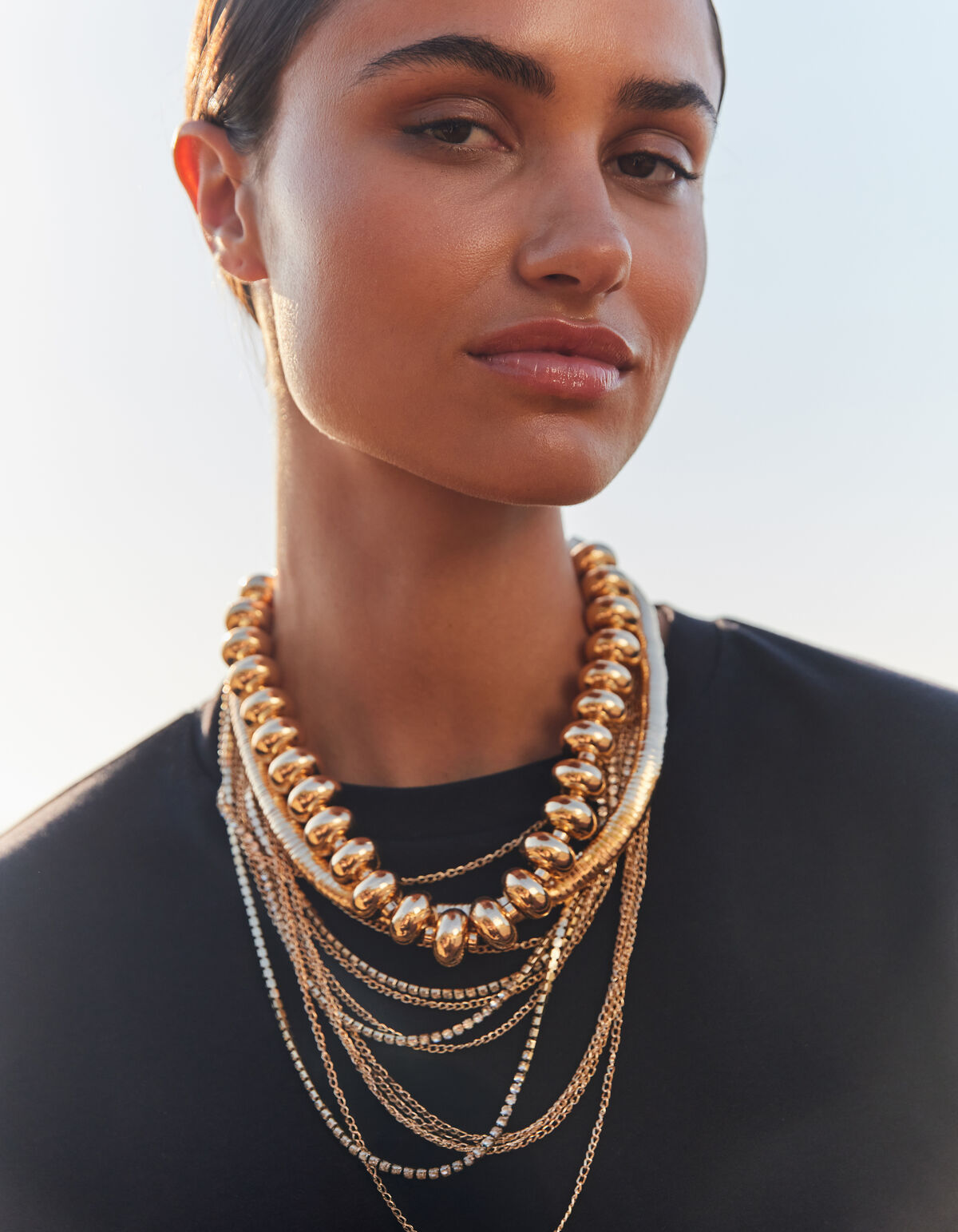 Round Oval Ketting Goud SHOEBY ACCESSOIRES