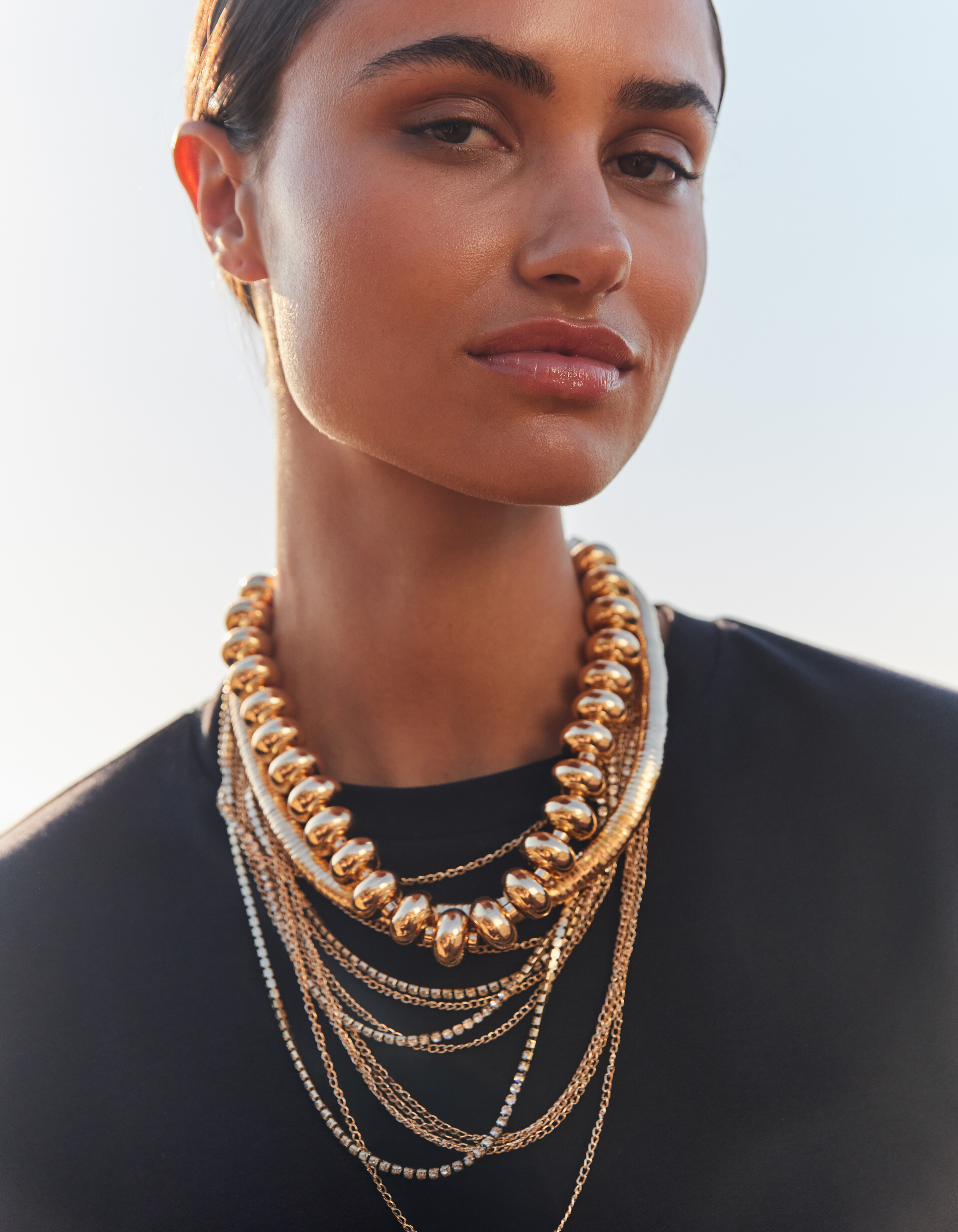 Round Oval Ketting Goud SHOEBY ACCESSOIRES
