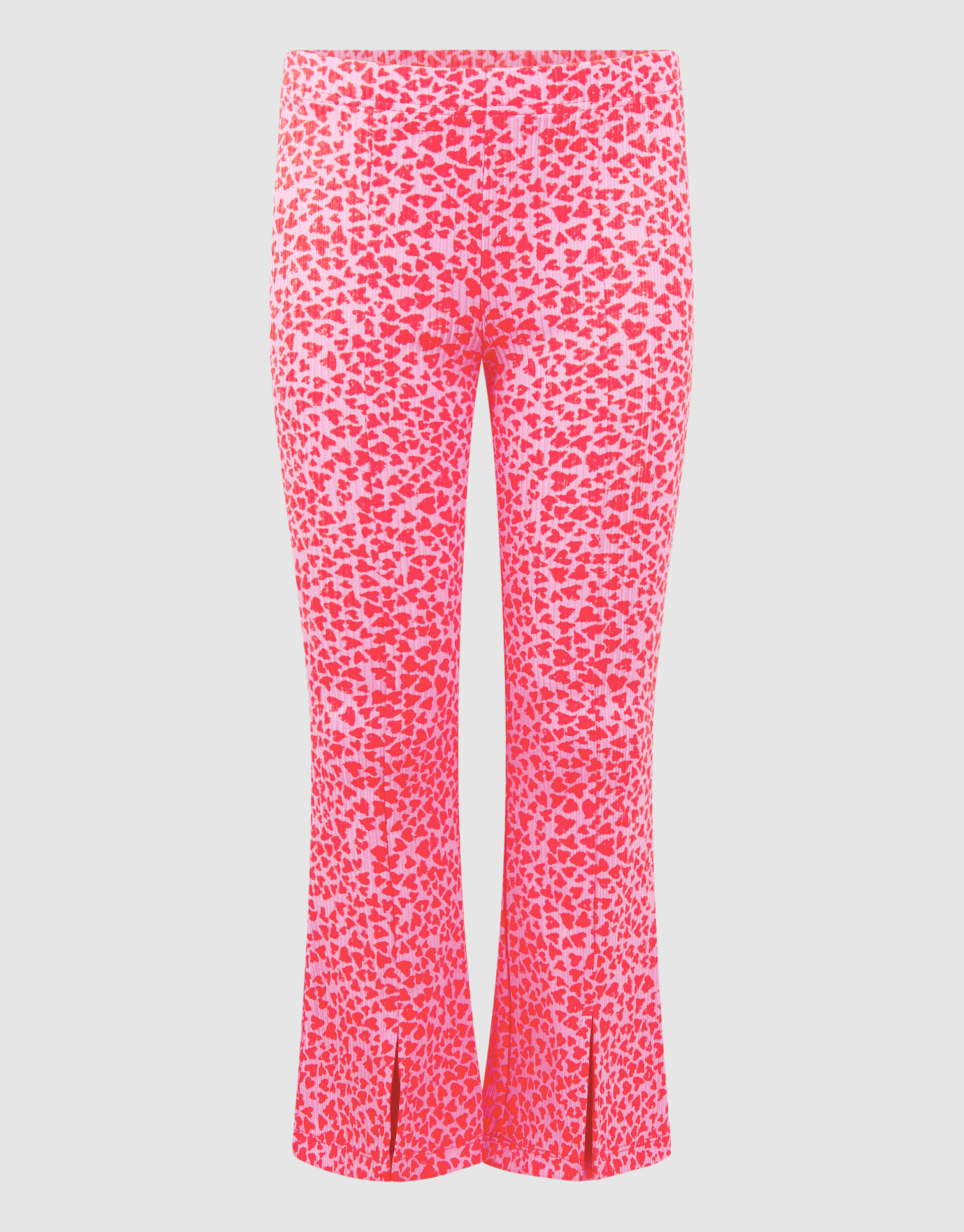 Rib Heart Flaired Legging Roze SHOEBY GIRLS